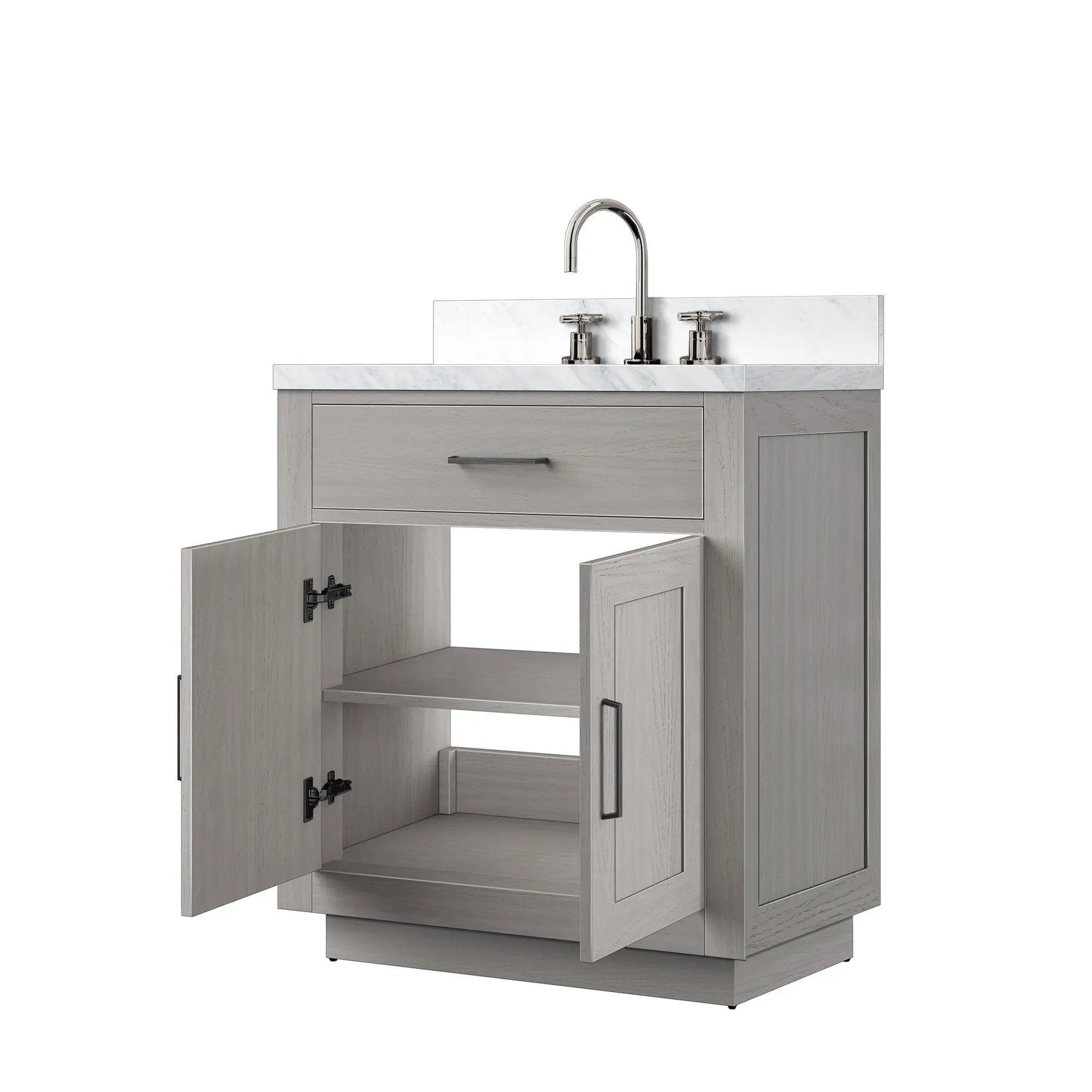 white oak vanity