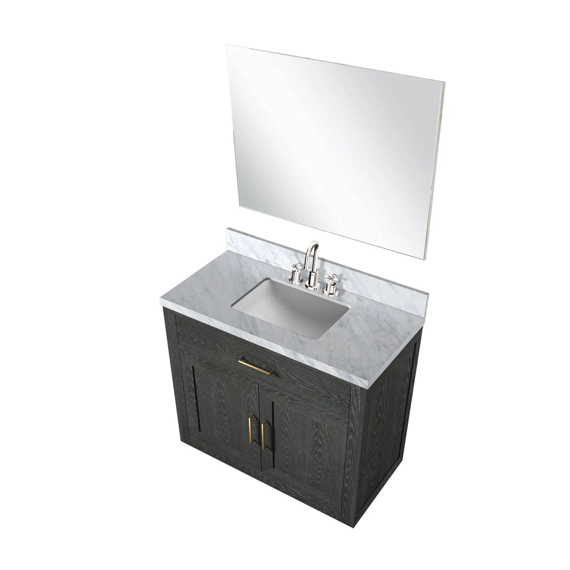 black oak vanity
