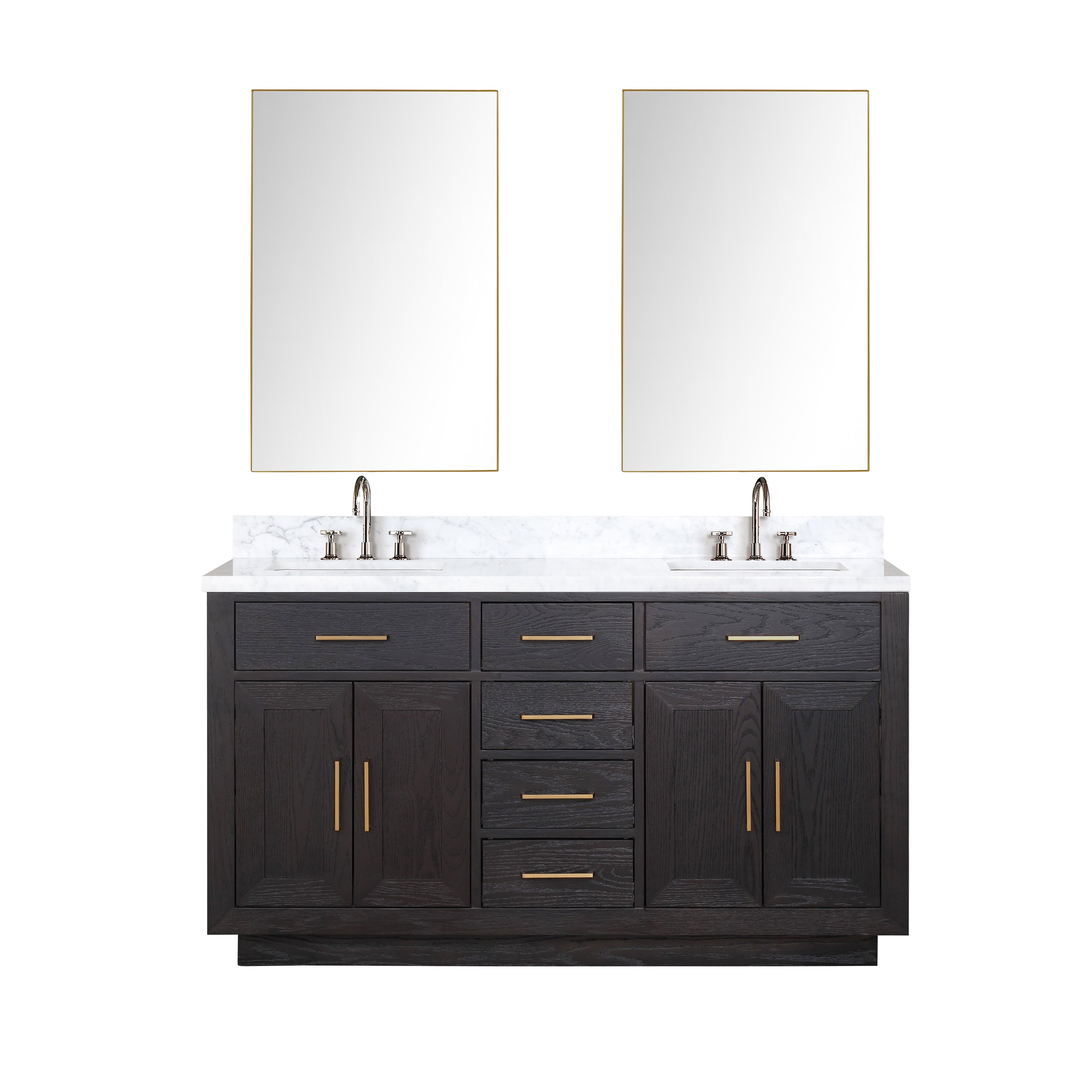 Lexora Abbey 60 in W x 22 in D Double Bath Vanity