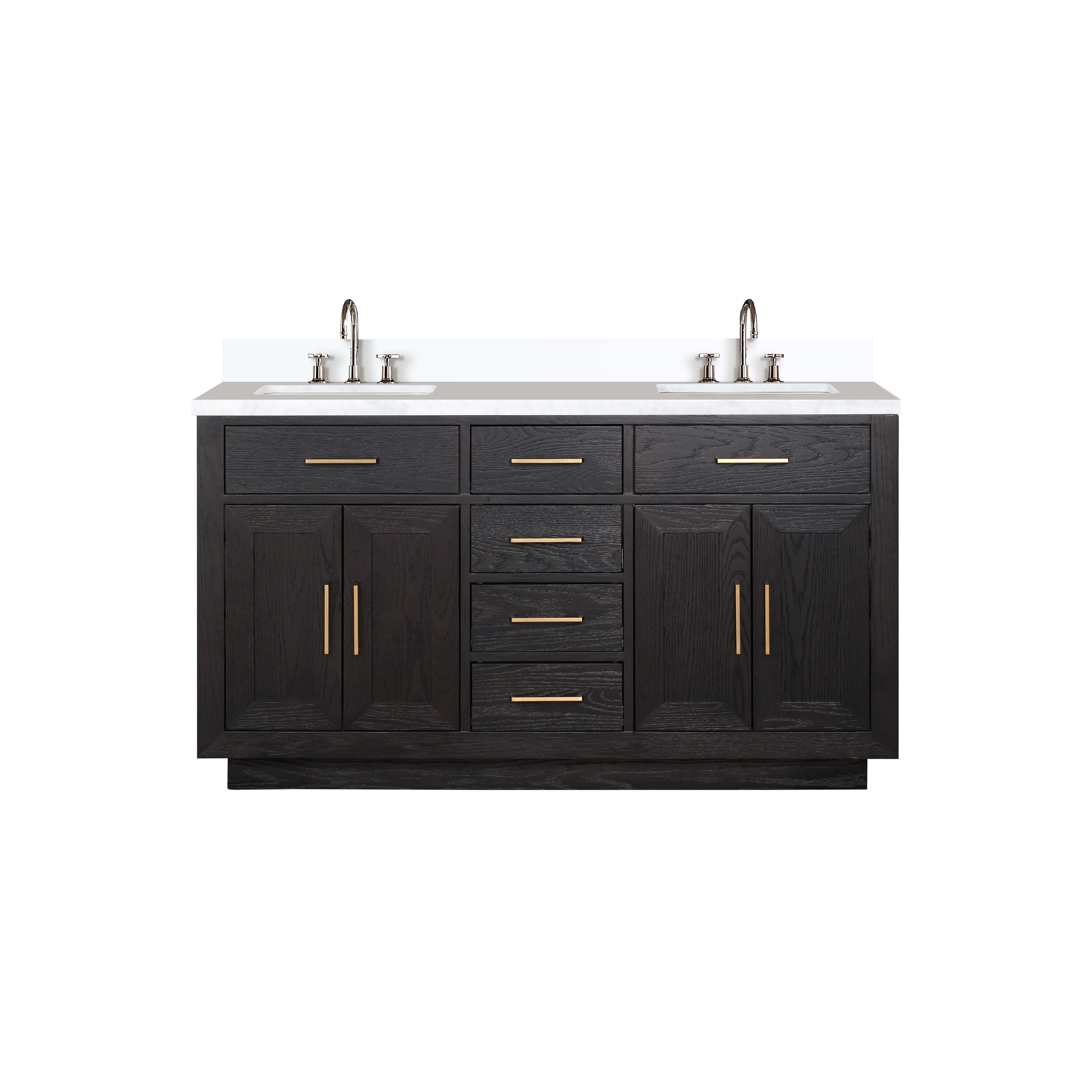 Lexora Abbey 60 in W x 22 in D Double Bath Vanity