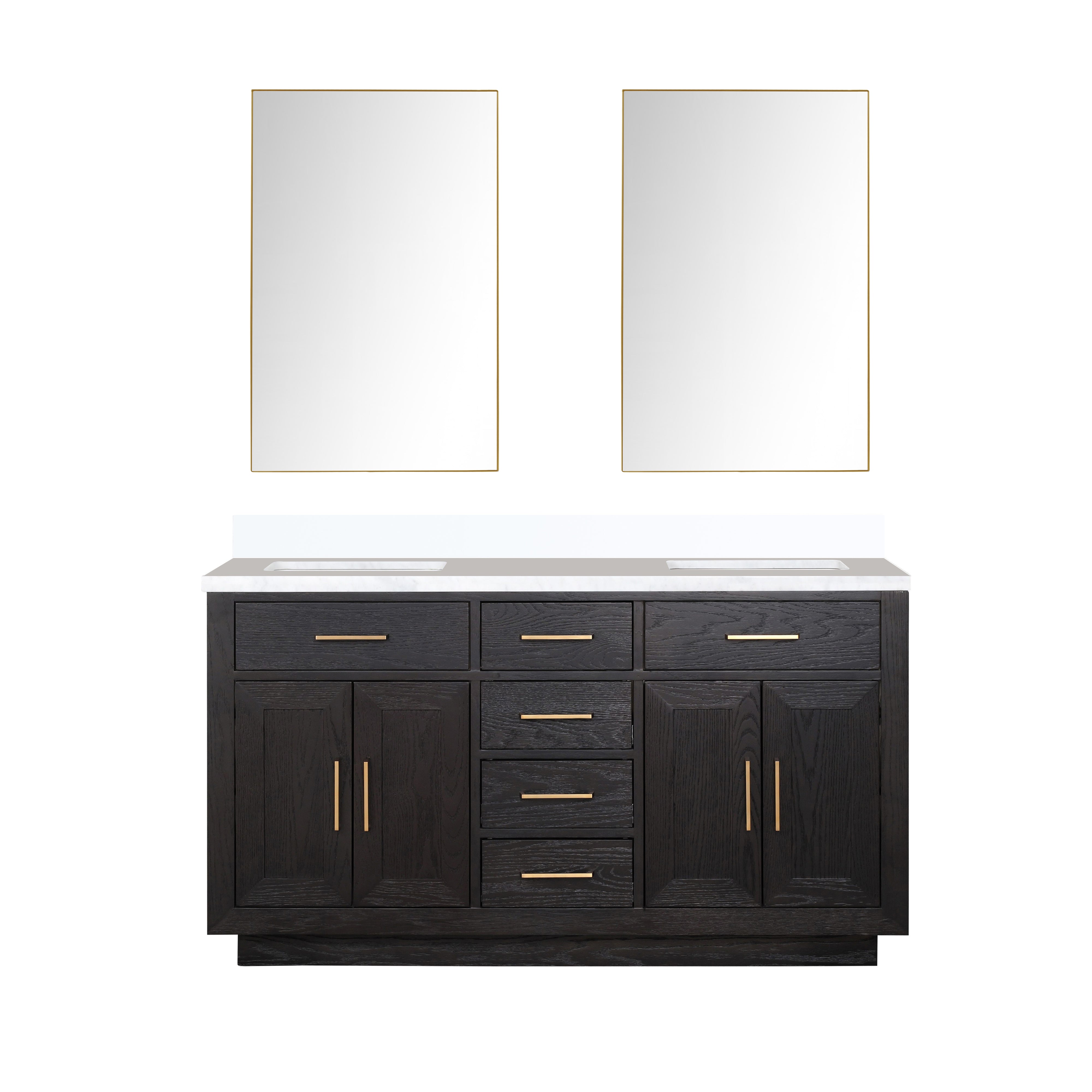 Lexora Abbey 60 in W x 22 in D Double Bath Vanity