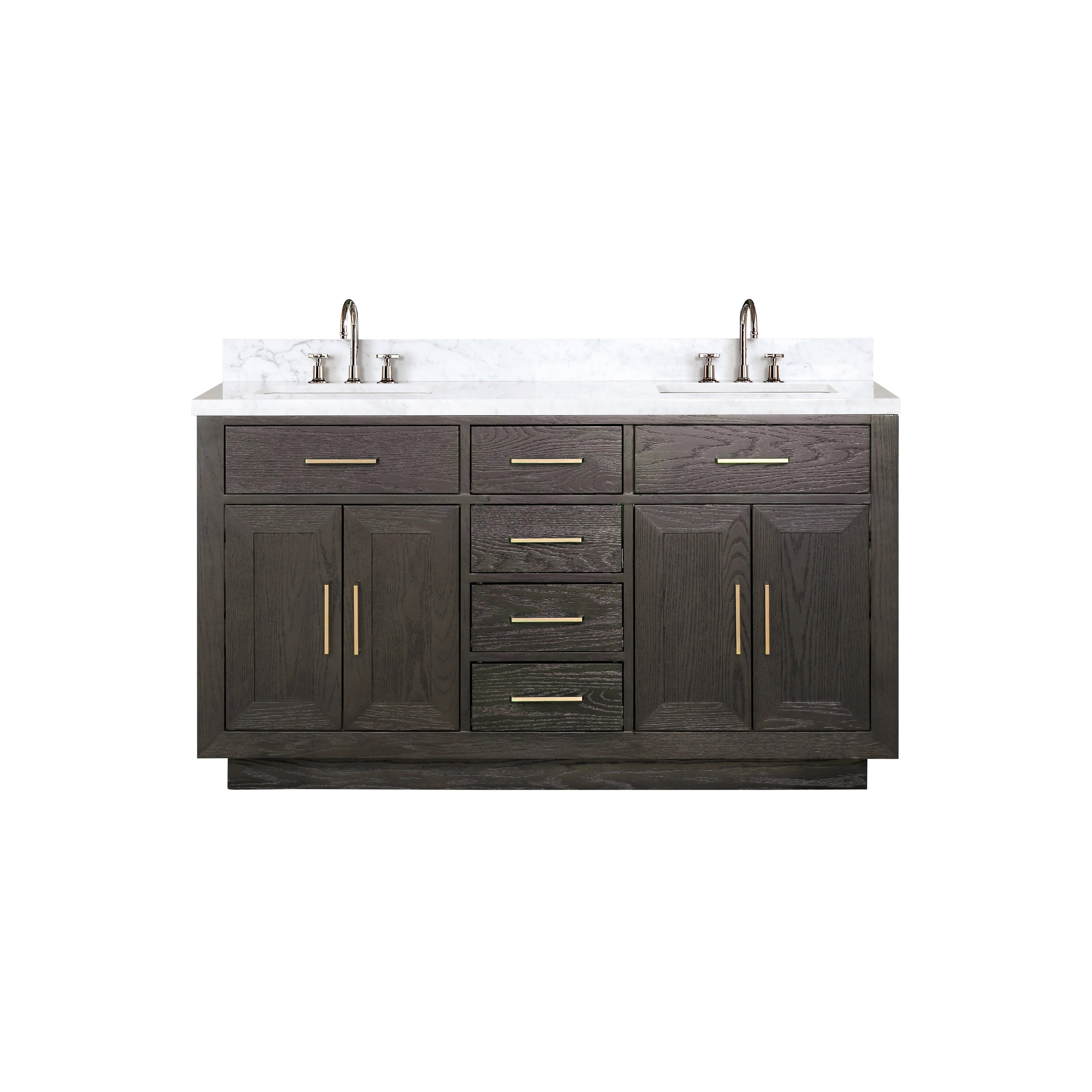 Lexora Abbey 60 in W x 22 in D Double Bath Vanity