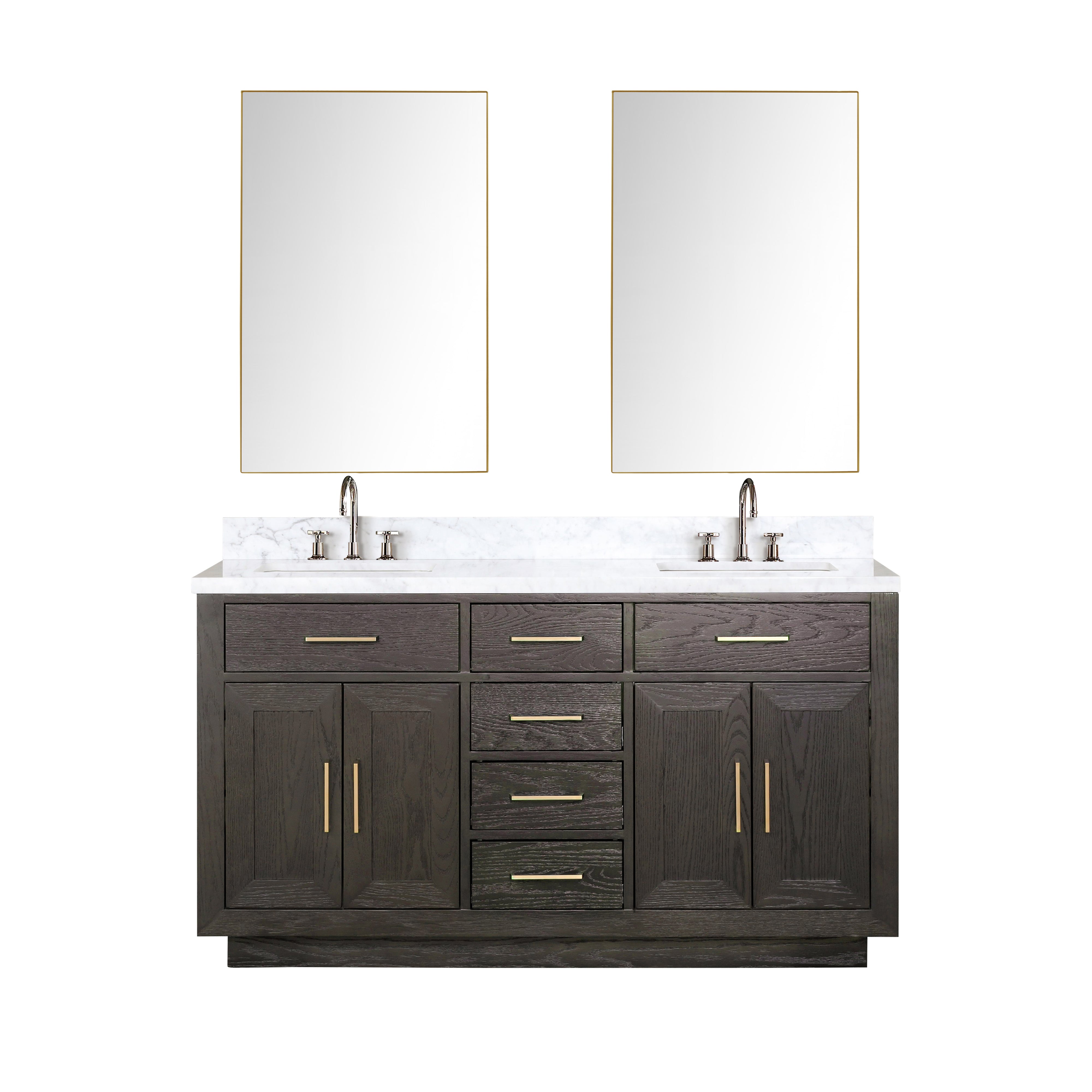 Lexora Abbey 60 in W x 22 in D Double Bath Vanity