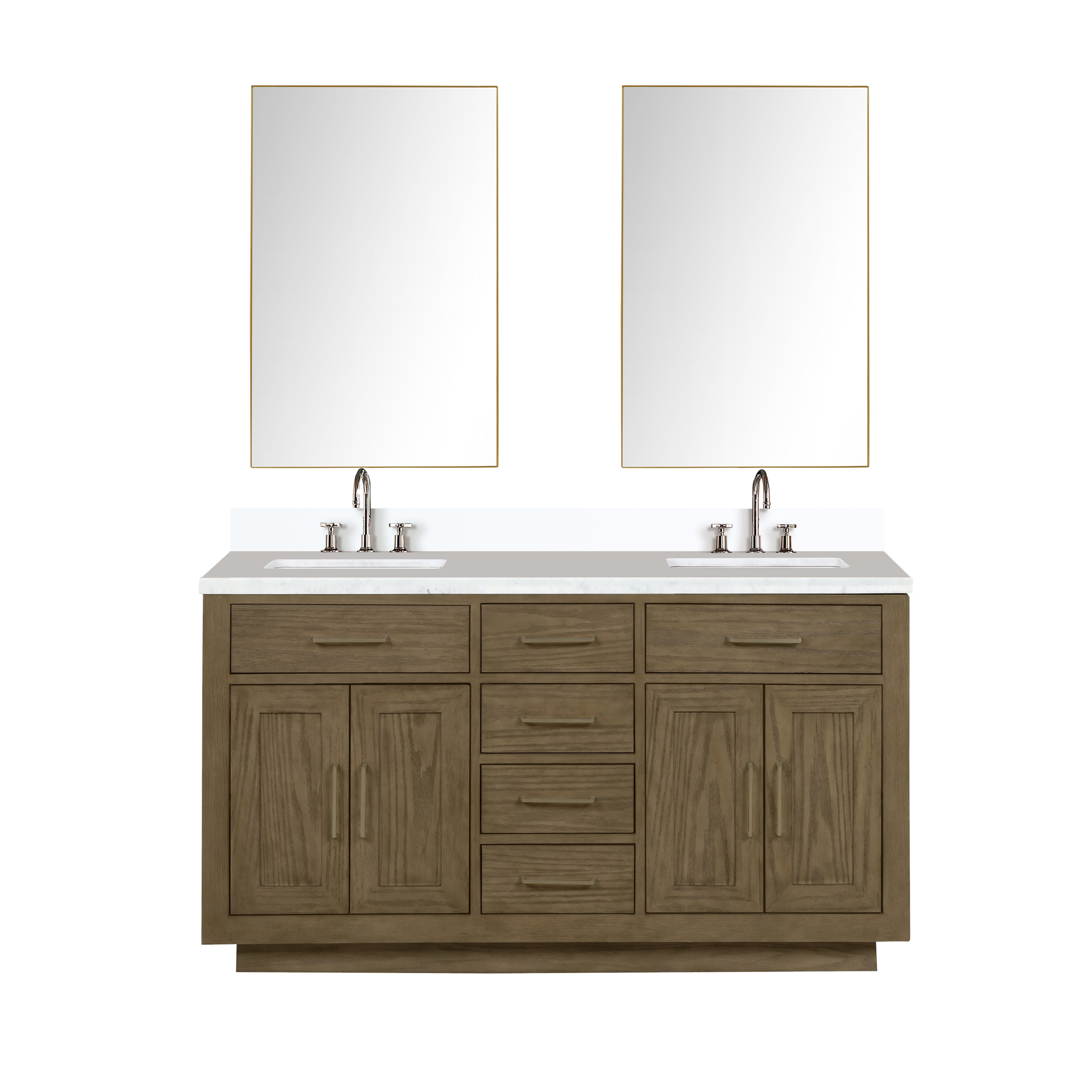 Lexora Abbey 60 in W x 22 in D Double Bath Vanity