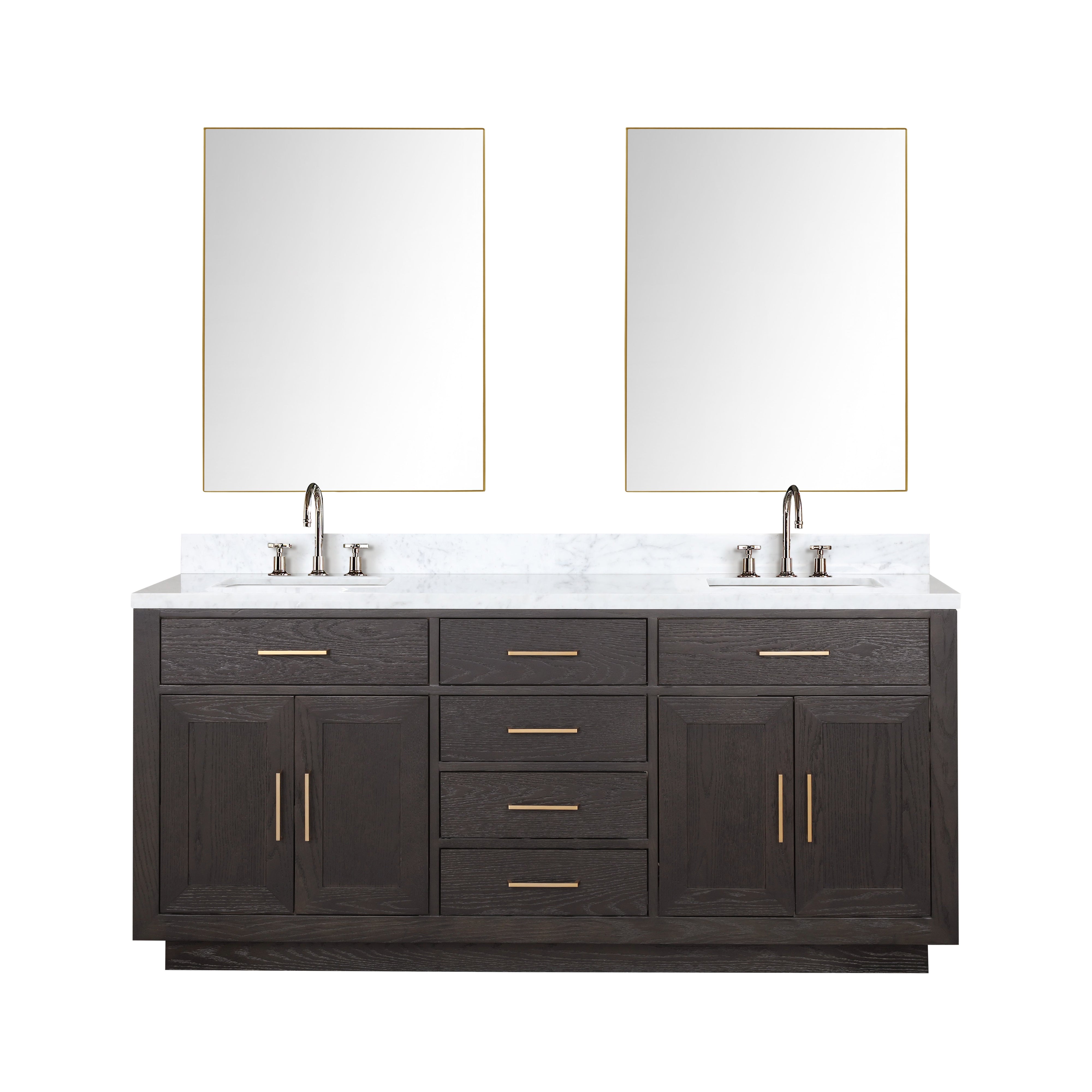 Lexora Abbey 72 in W x 22 in D Double Bath Vanity