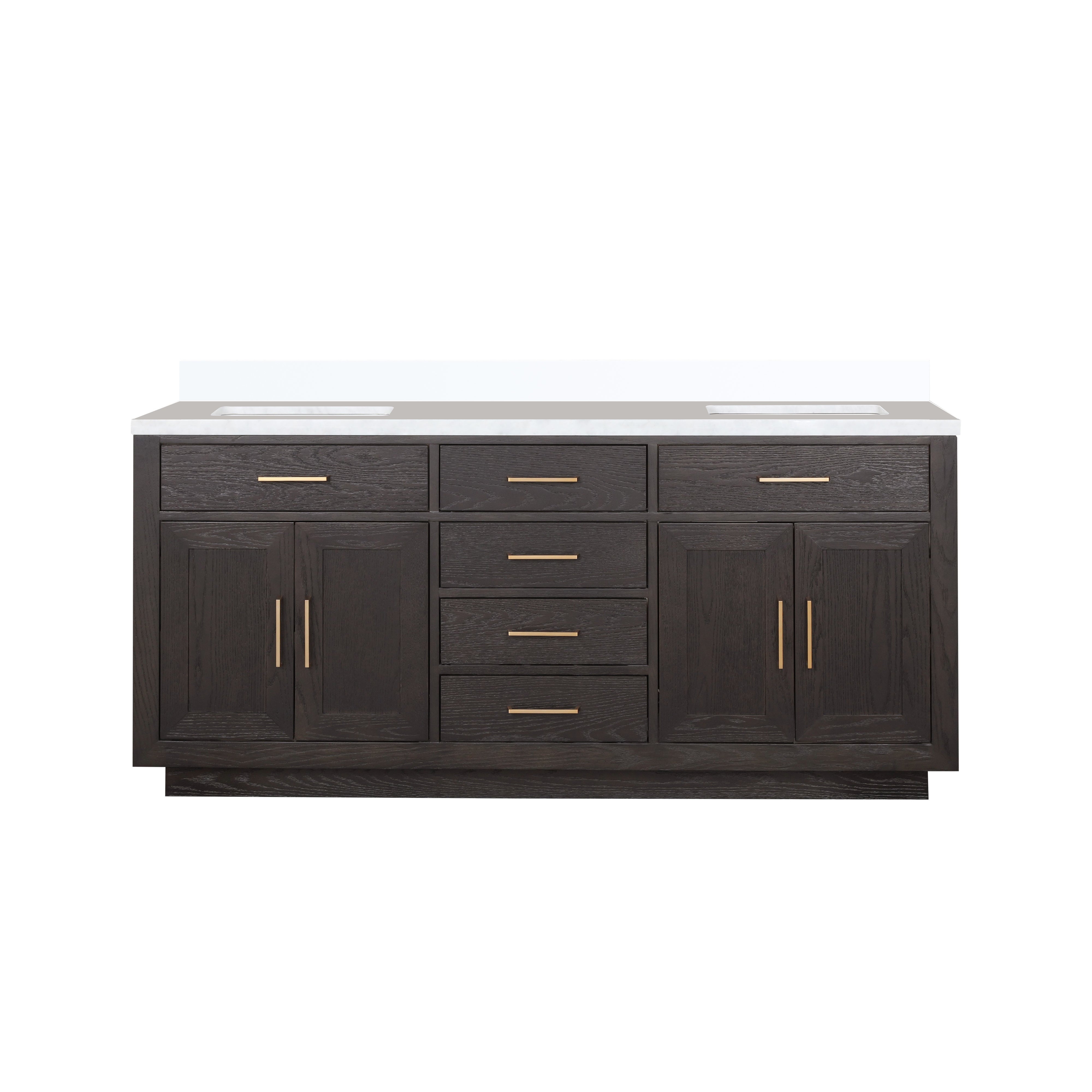 Lexora Abbey 72 in W x 22 in D Double Bath Vanity