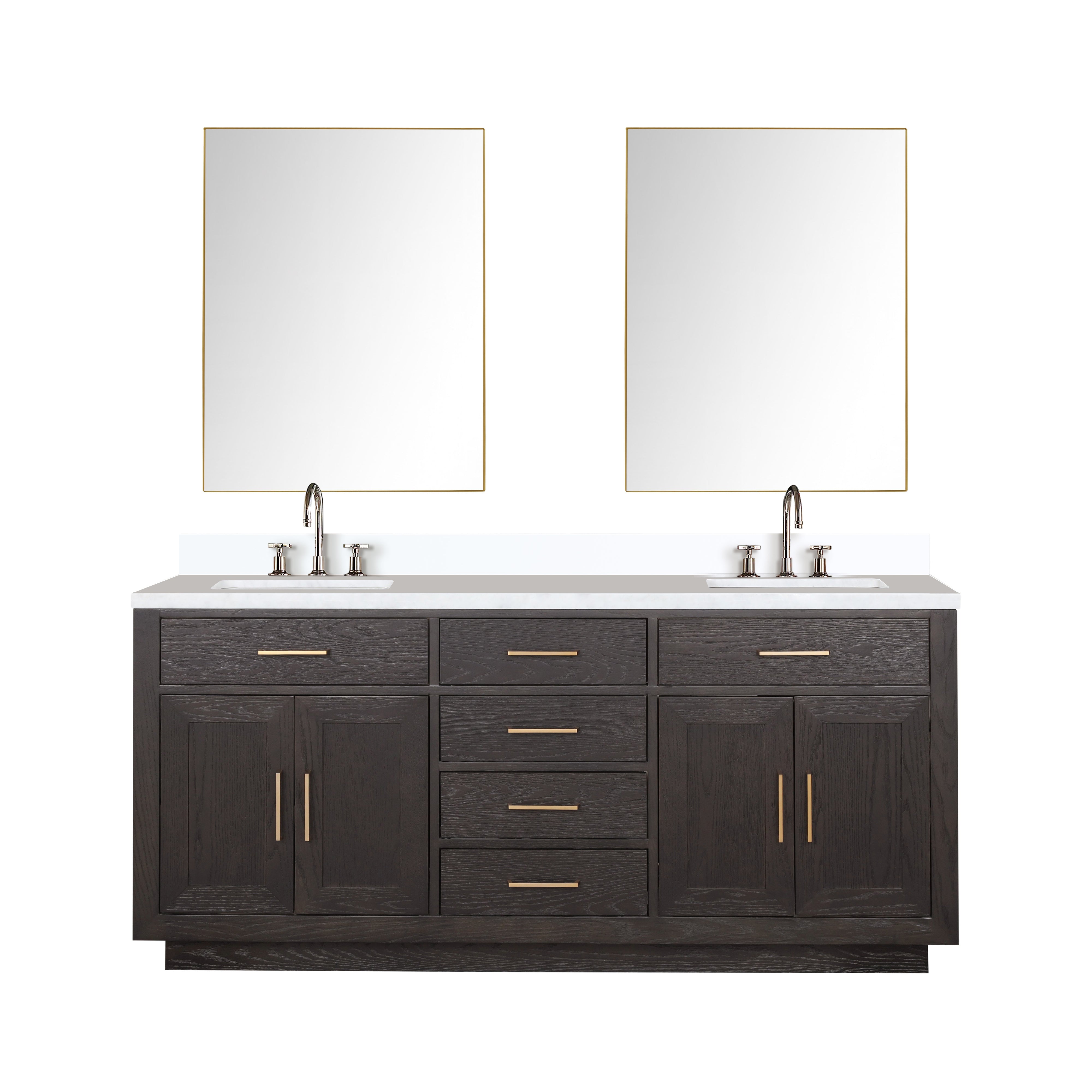 Lexora Abbey 72 in W x 22 in D Double Bath Vanity