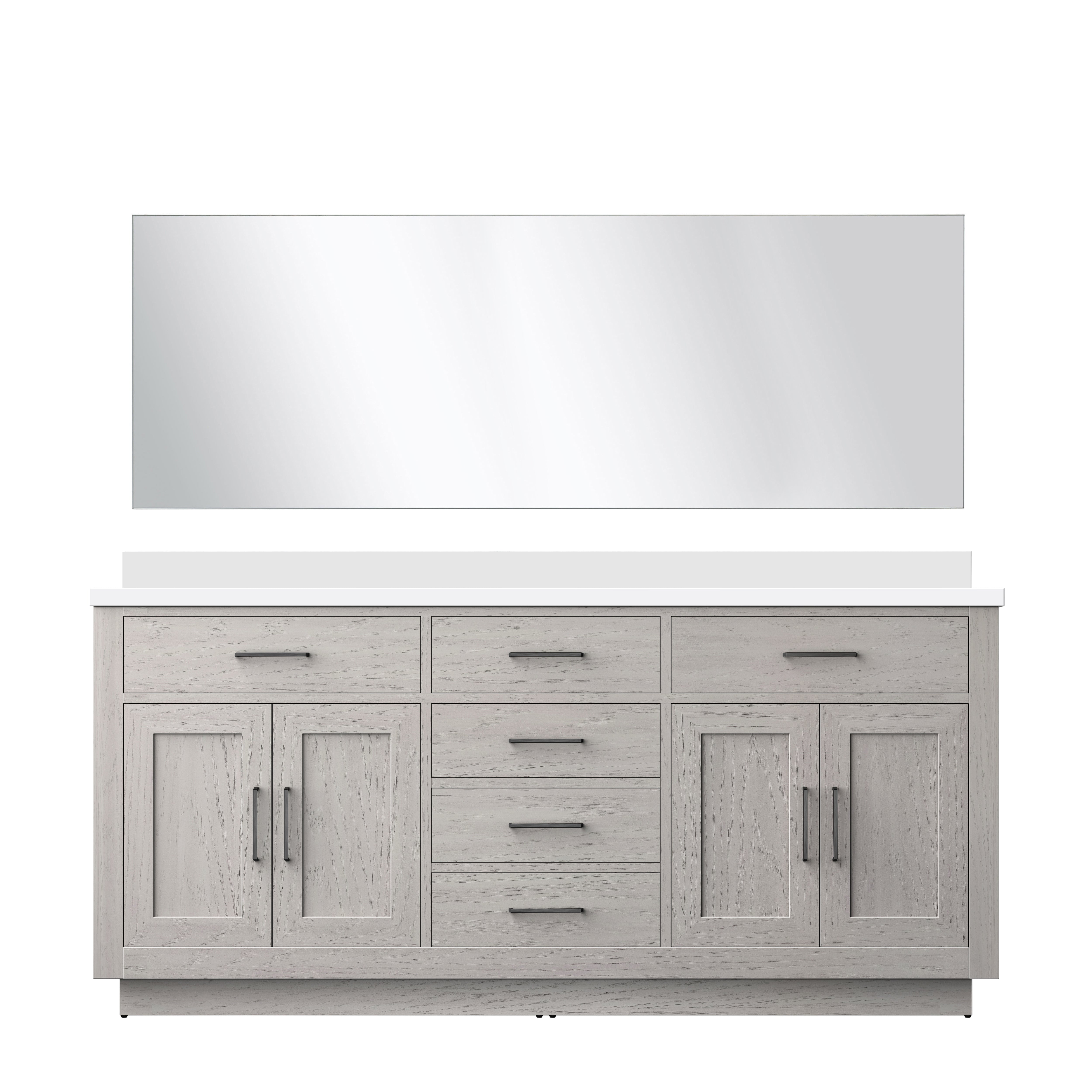 Lexora Abbey 72 in W x 22 in D Double Bath Vanity