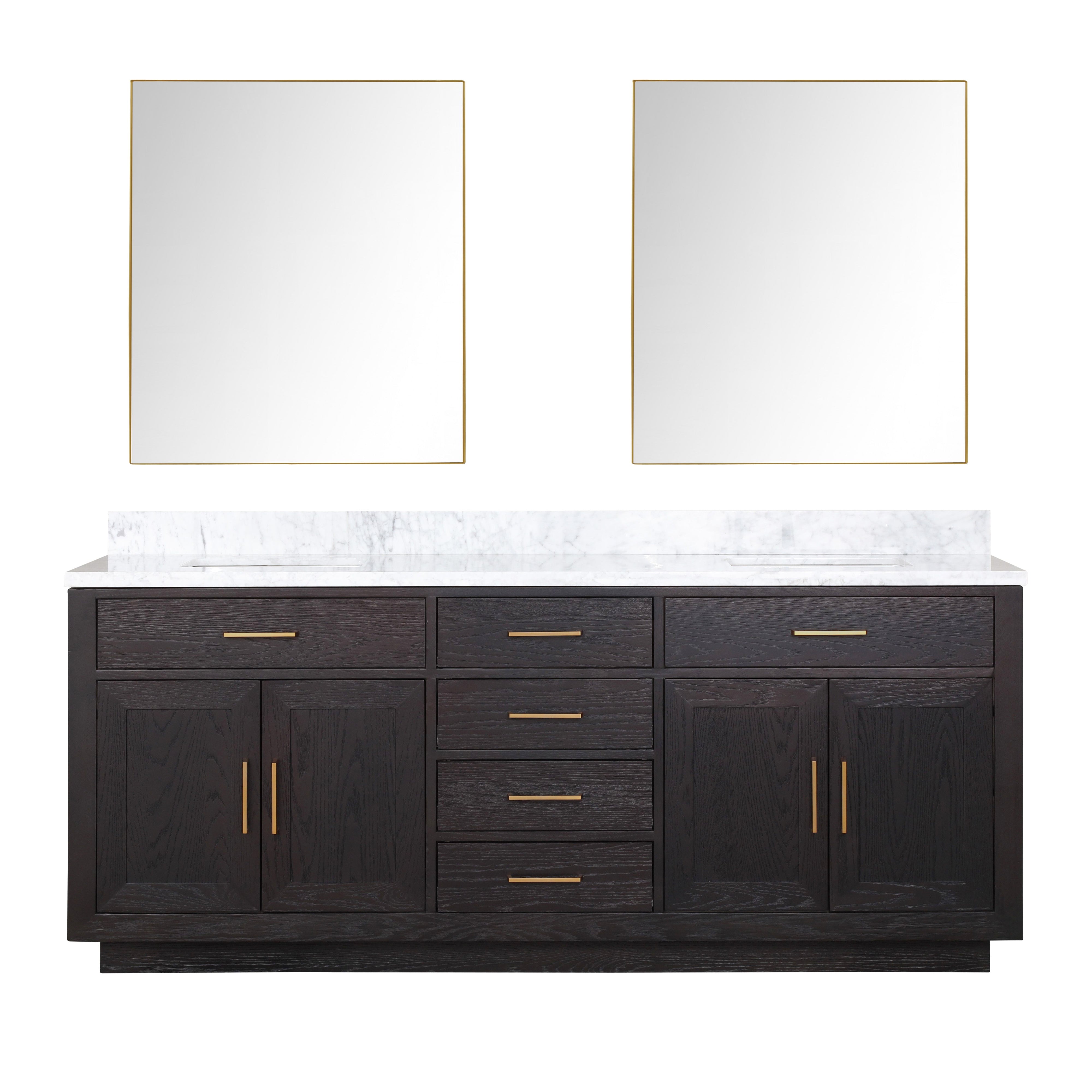 Lexora Abbey 80 in W x 22 in D Double Bath Vanity