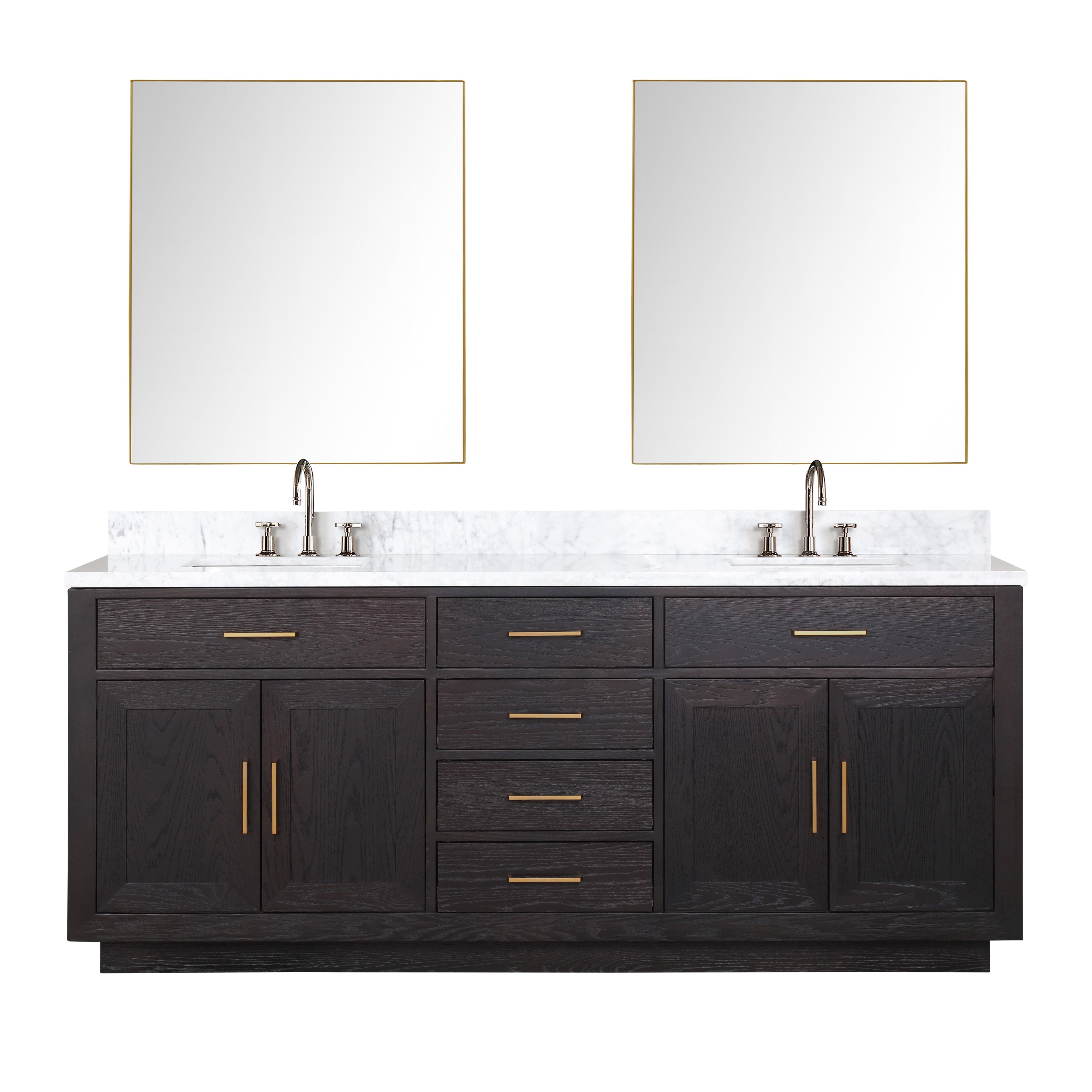 Lexora Abbey 80 in W x 22 in D Double Bath Vanity
