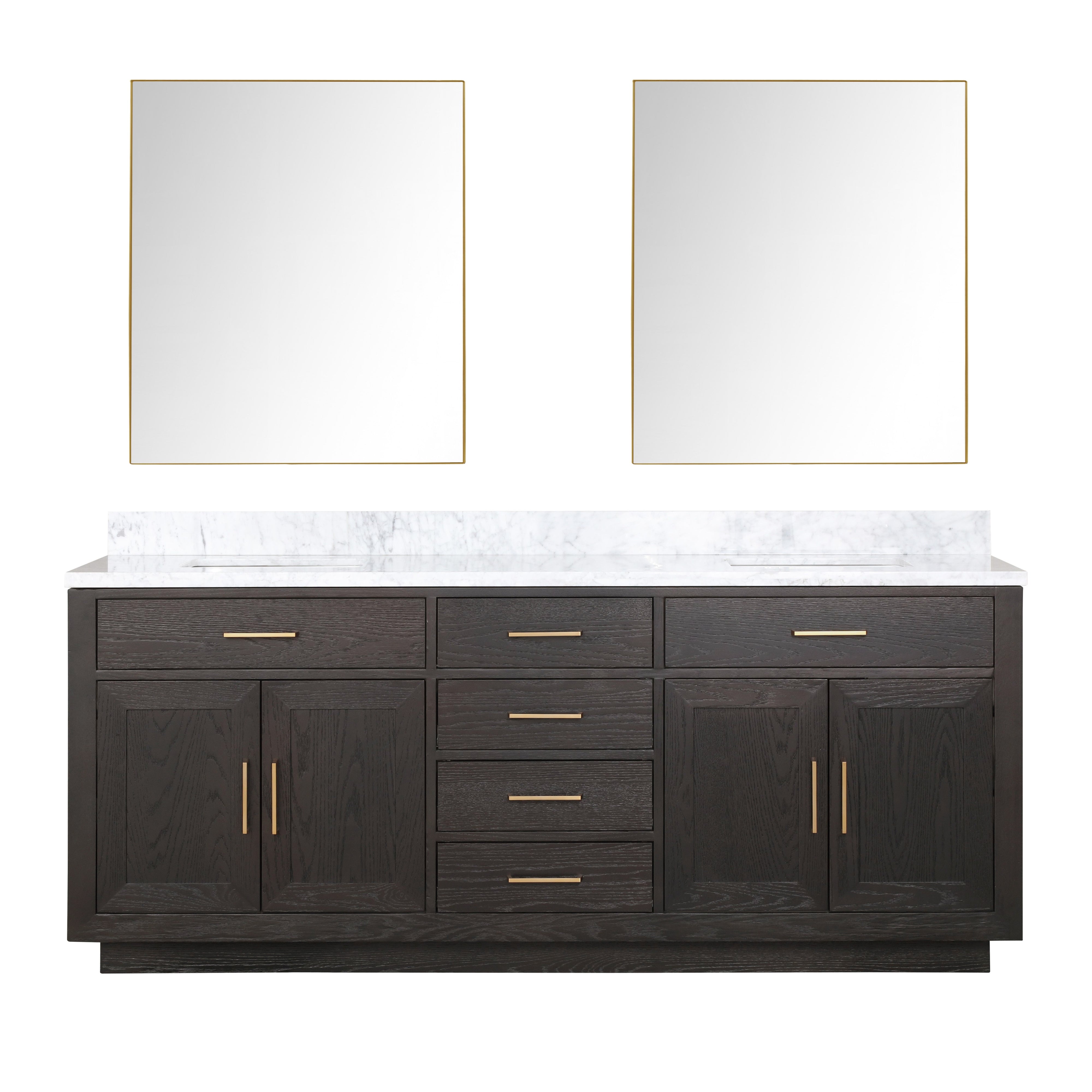 Lexora Abbey 80 in W x 22 in D Double Bath Vanity