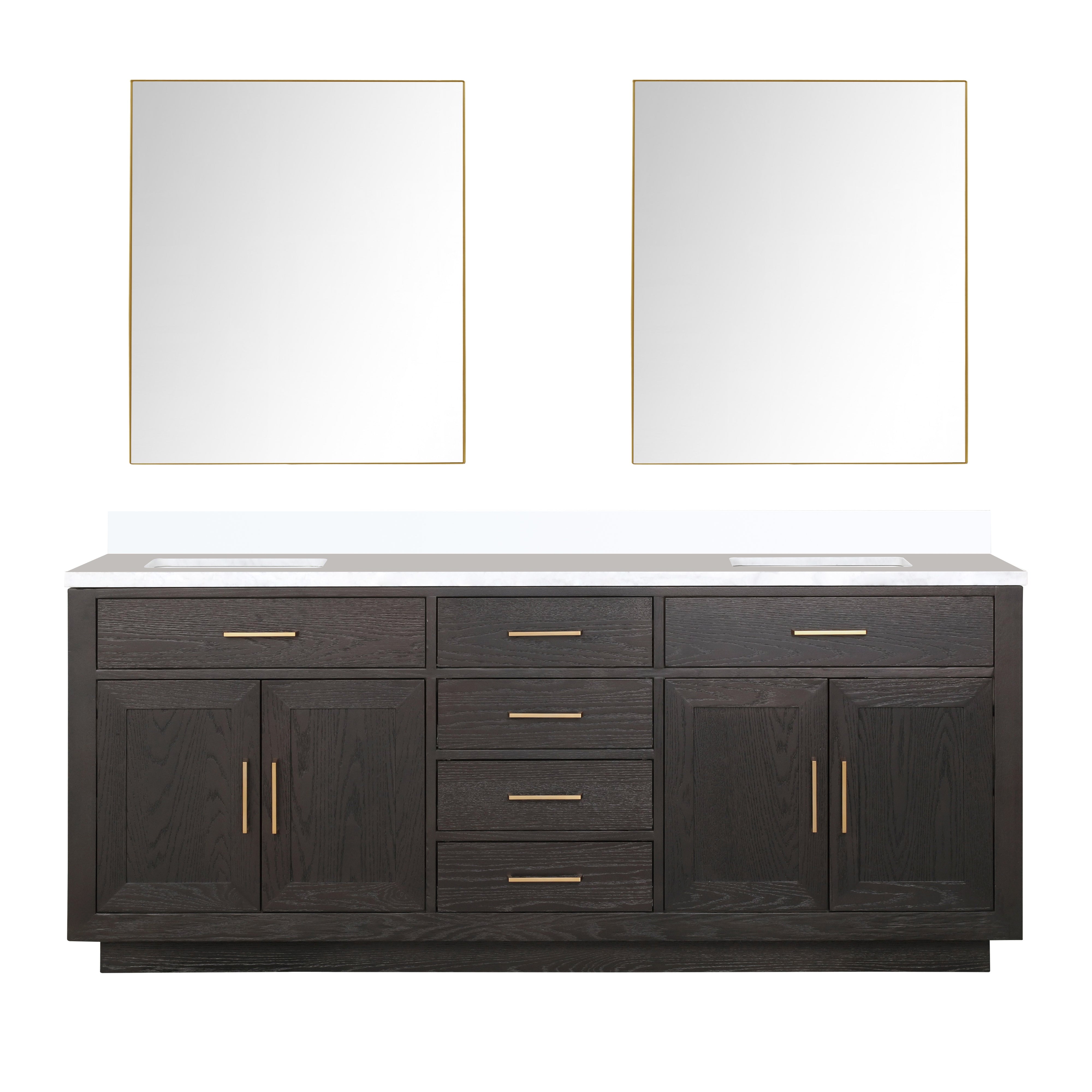 Lexora Abbey 80 in W x 22 in D Double Bath Vanity