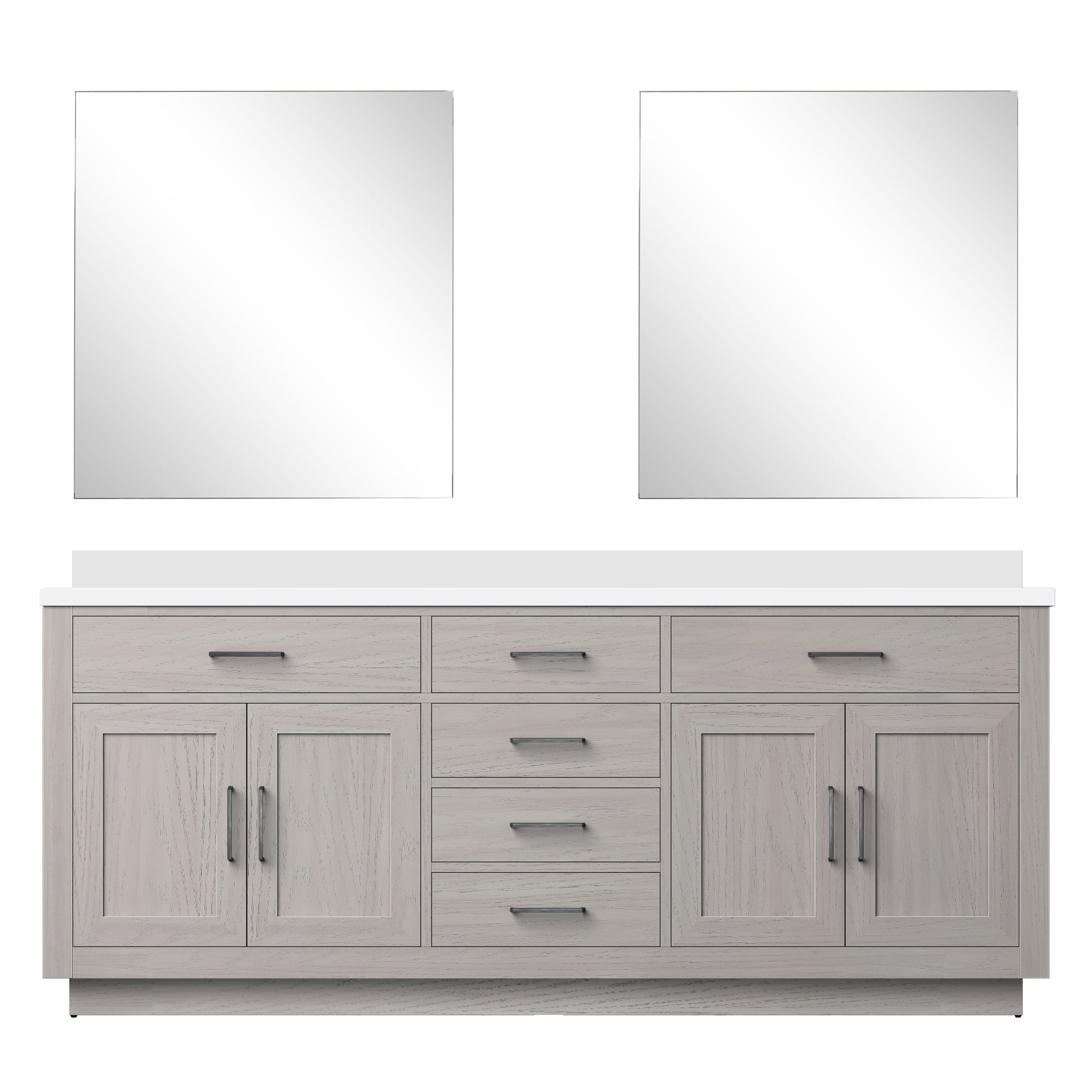 Lexora Abbey 80 in W x 22 in D Double Bath Vanity