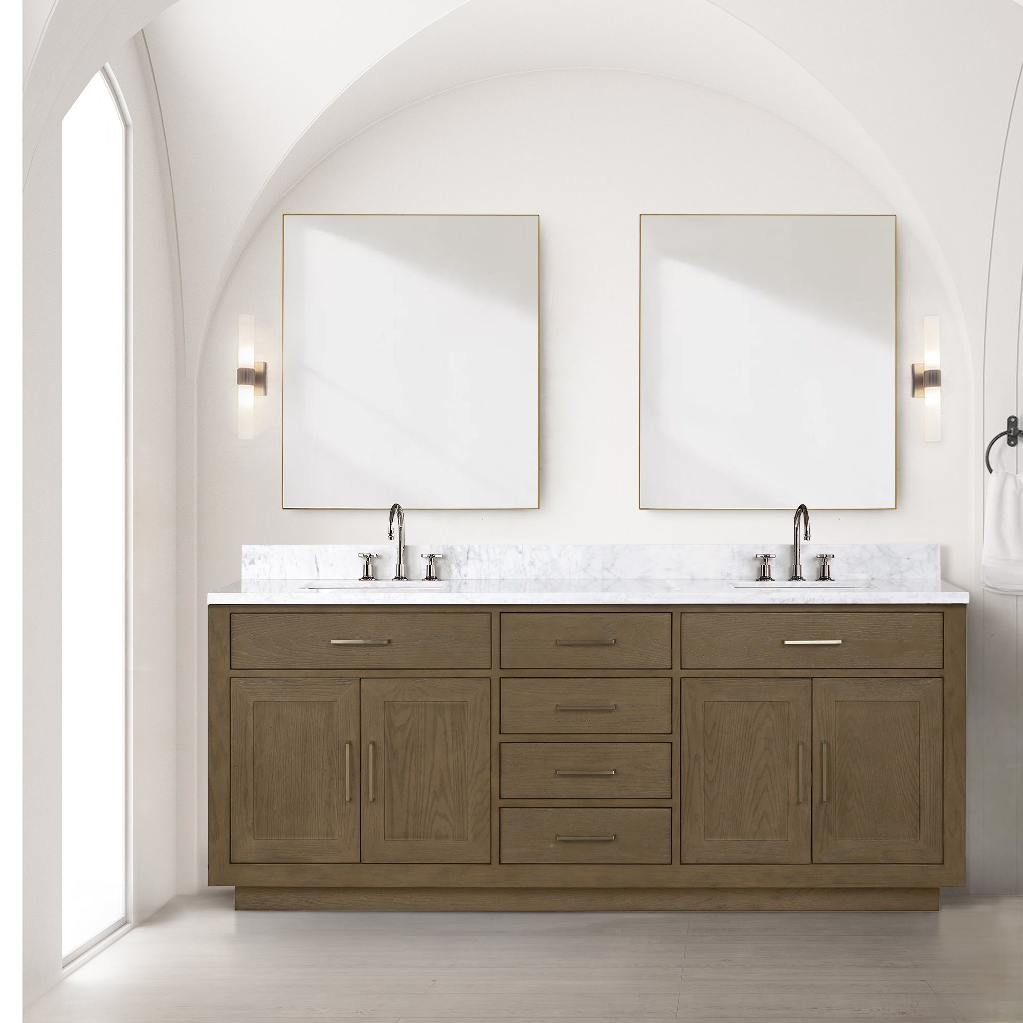 grey oak vanity