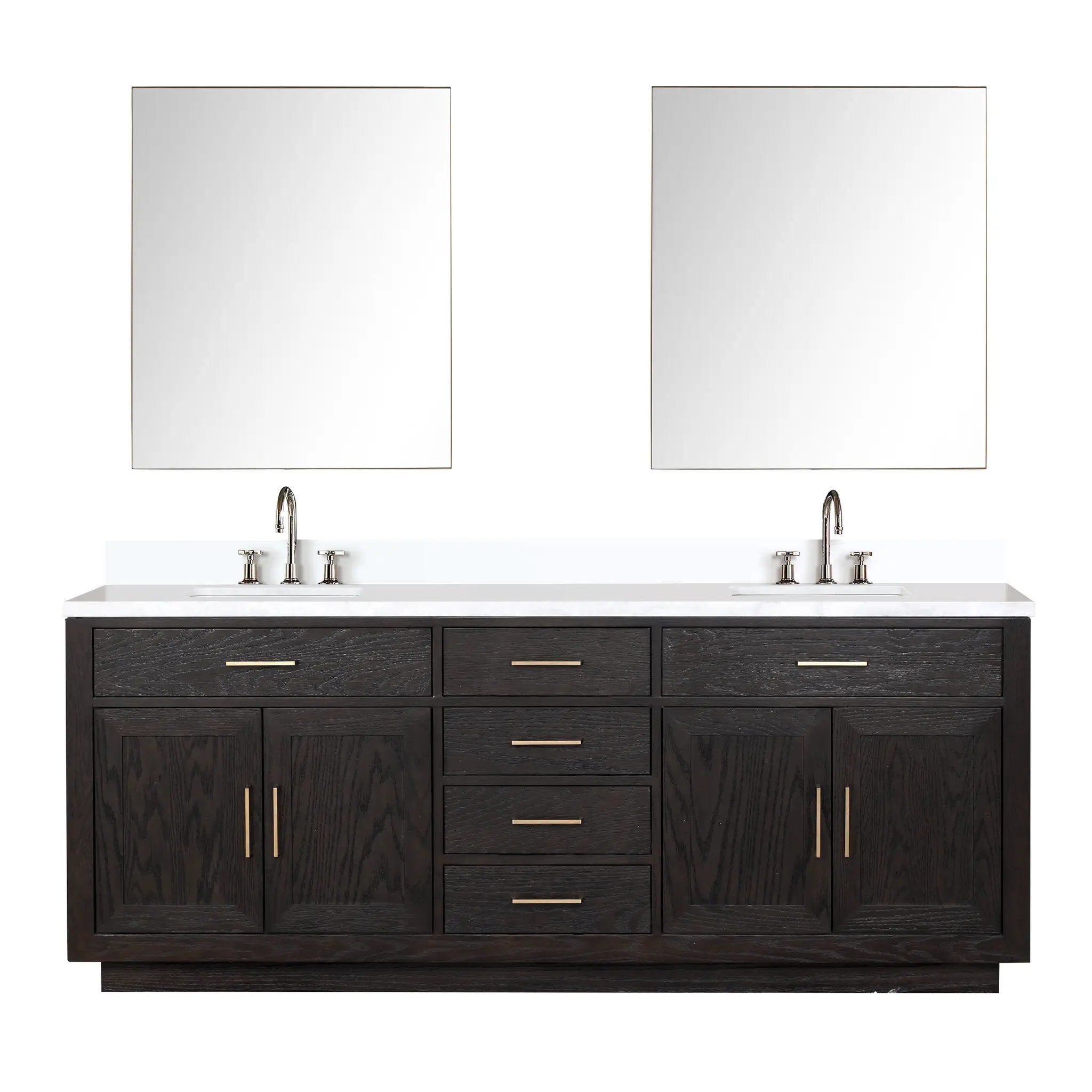 Lexora Abbey 84 in W x 22 in D Double Bath Vanity by Lexora