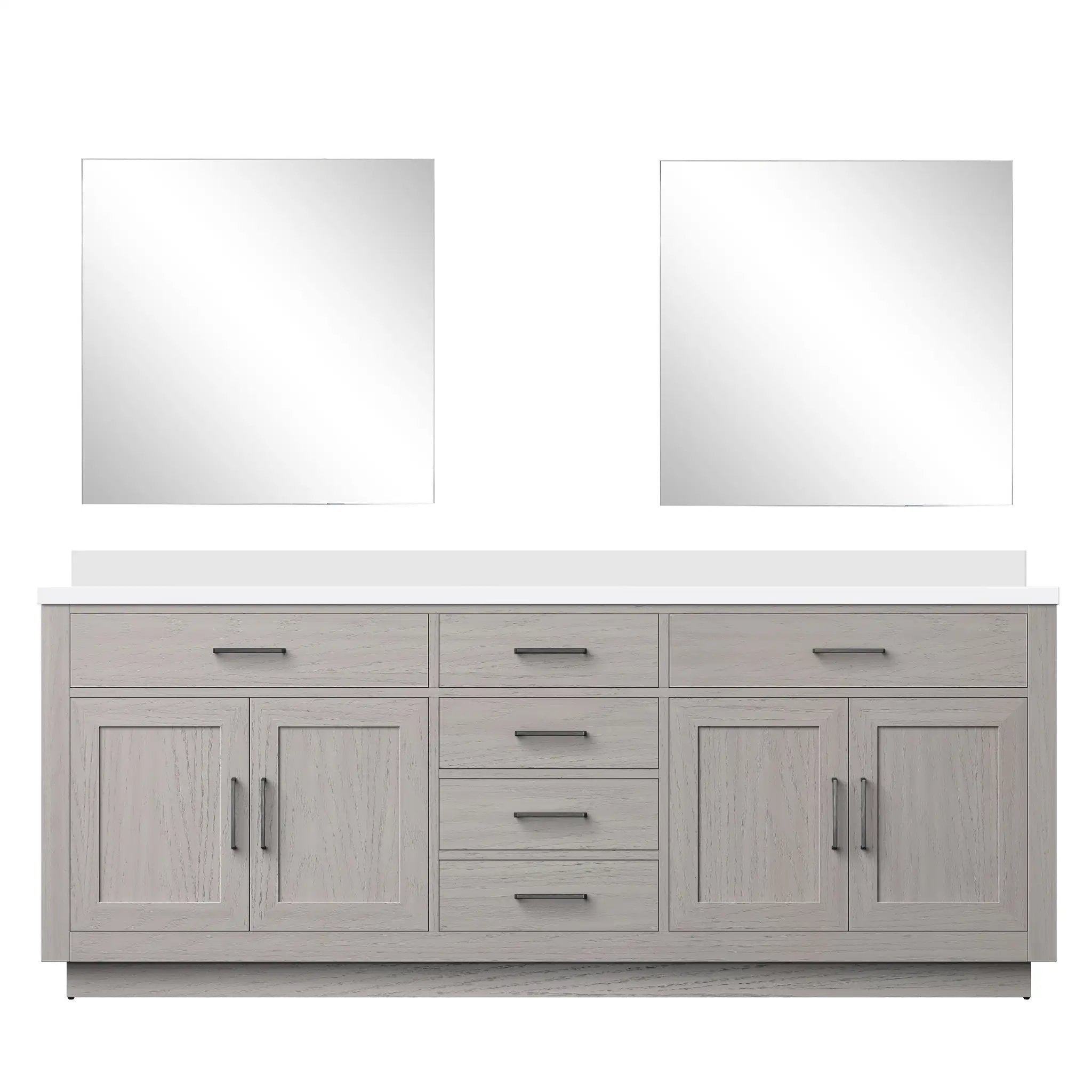 Lexora Abbey 84 in W x 22 in D Double Bath Vanity by Lexora