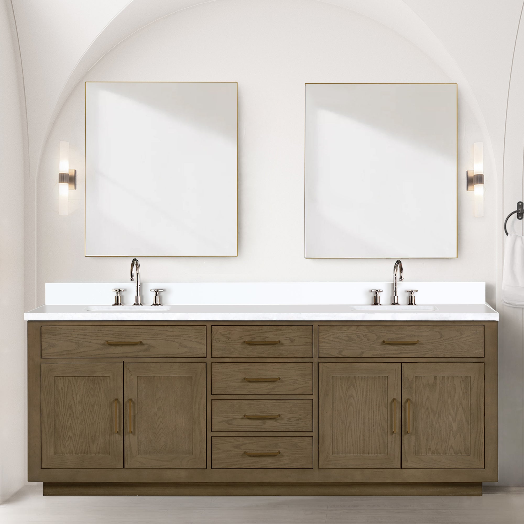 grey oak vanity