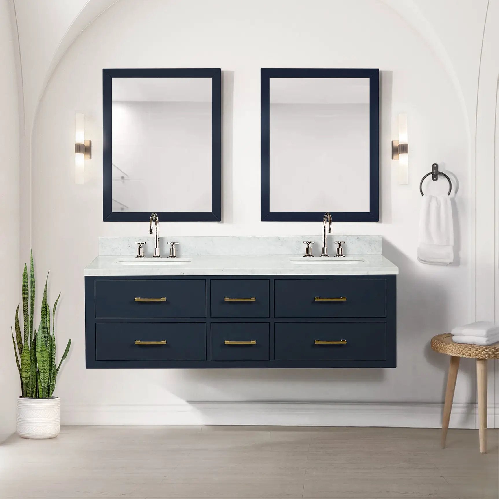 blue vanity