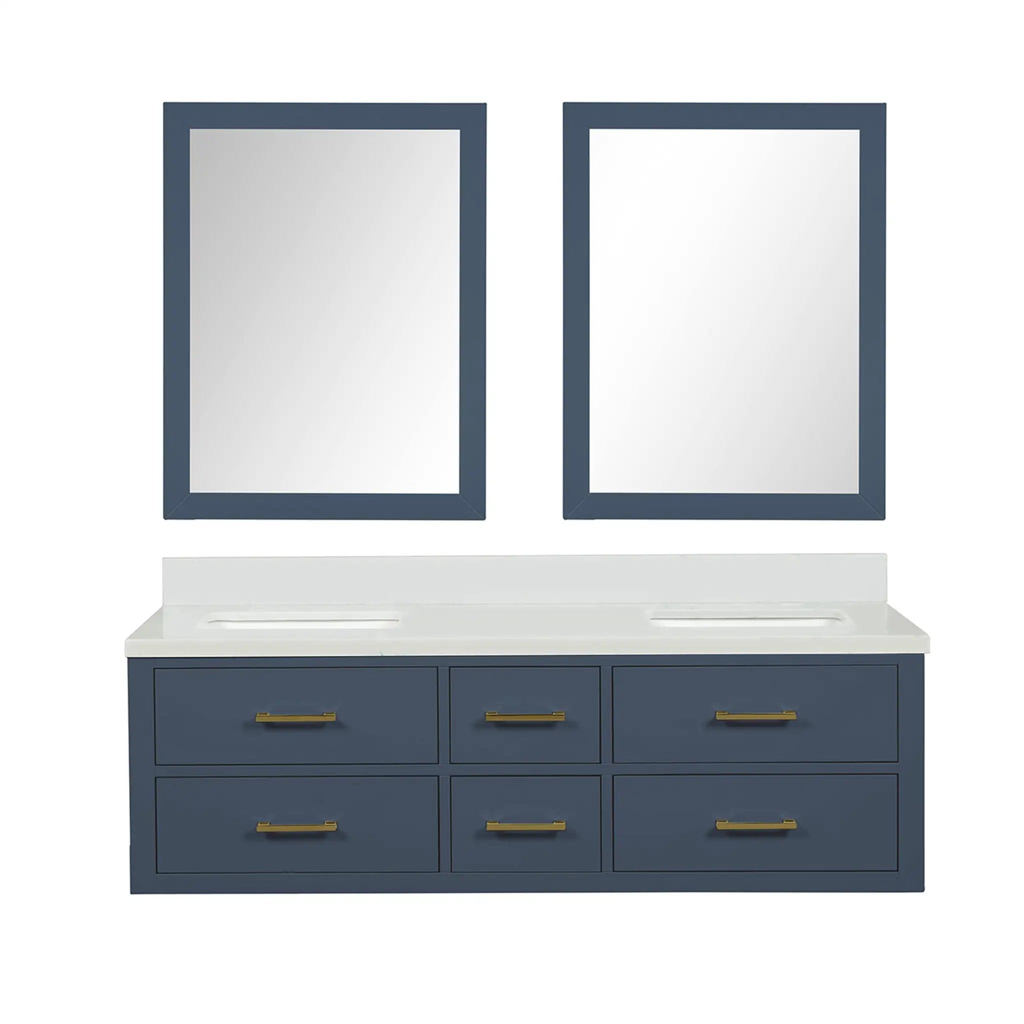 Lexora Castor 60 in W x 22 in D Double Bath Vanity by Lexora