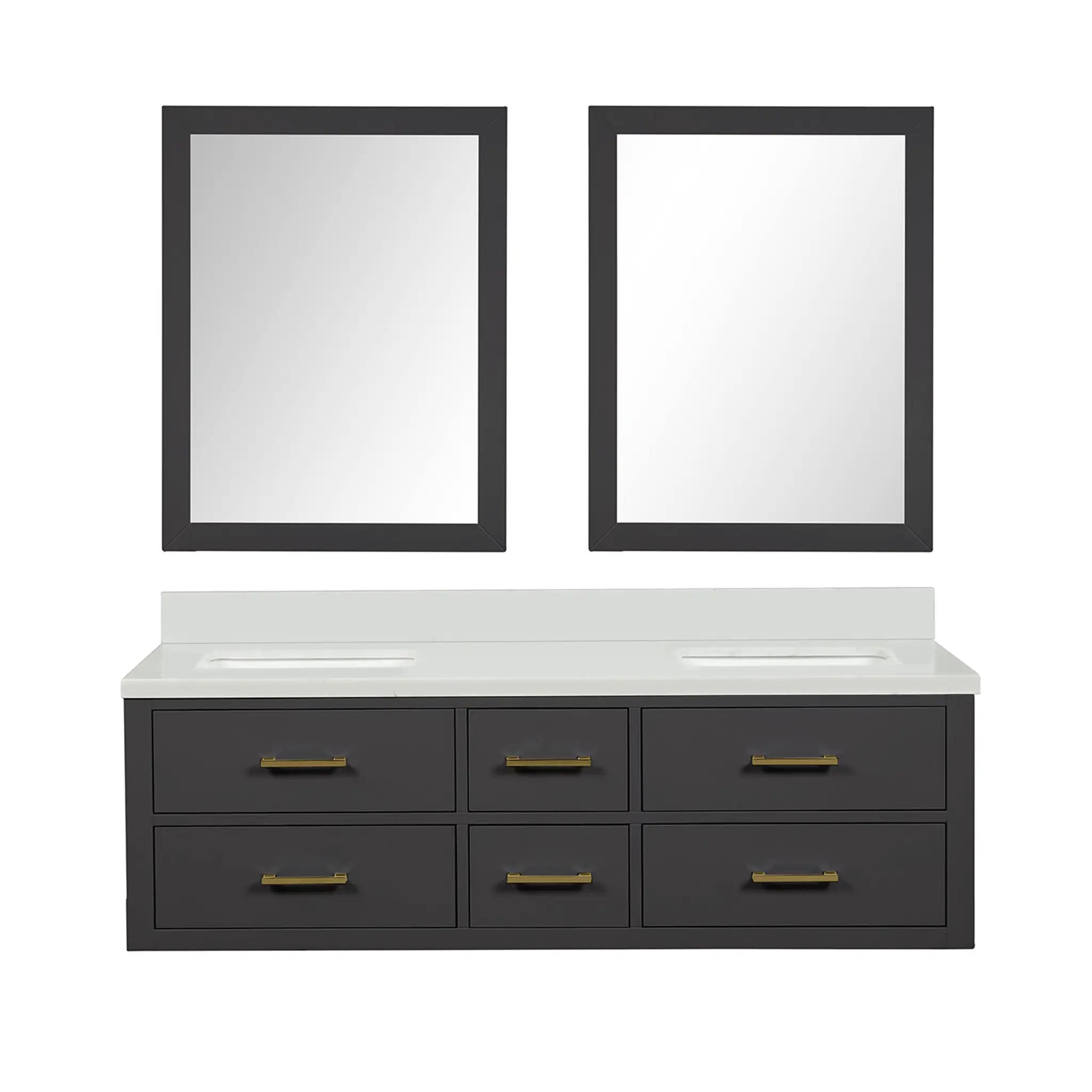Lexora Castor 60 in W x 22 in D Double Bath Vanity by Lexora