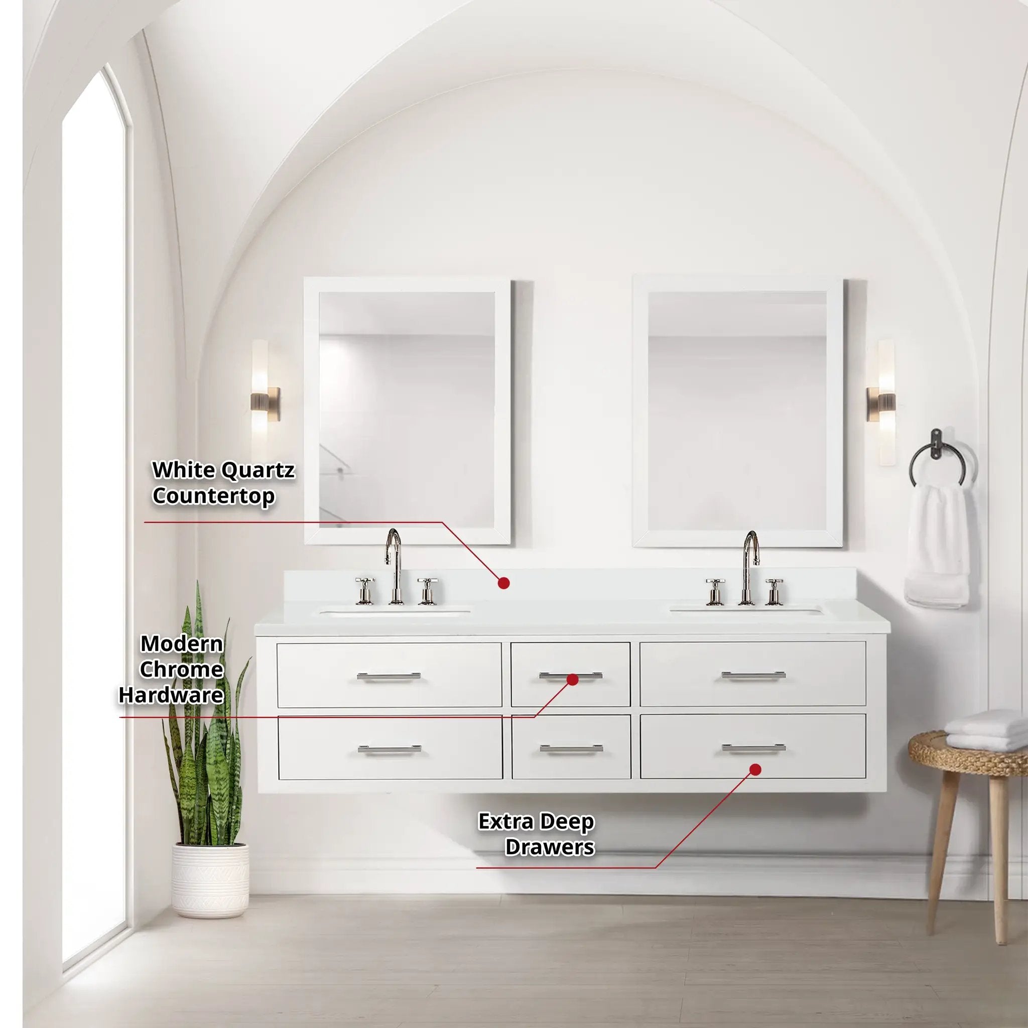 white vanity