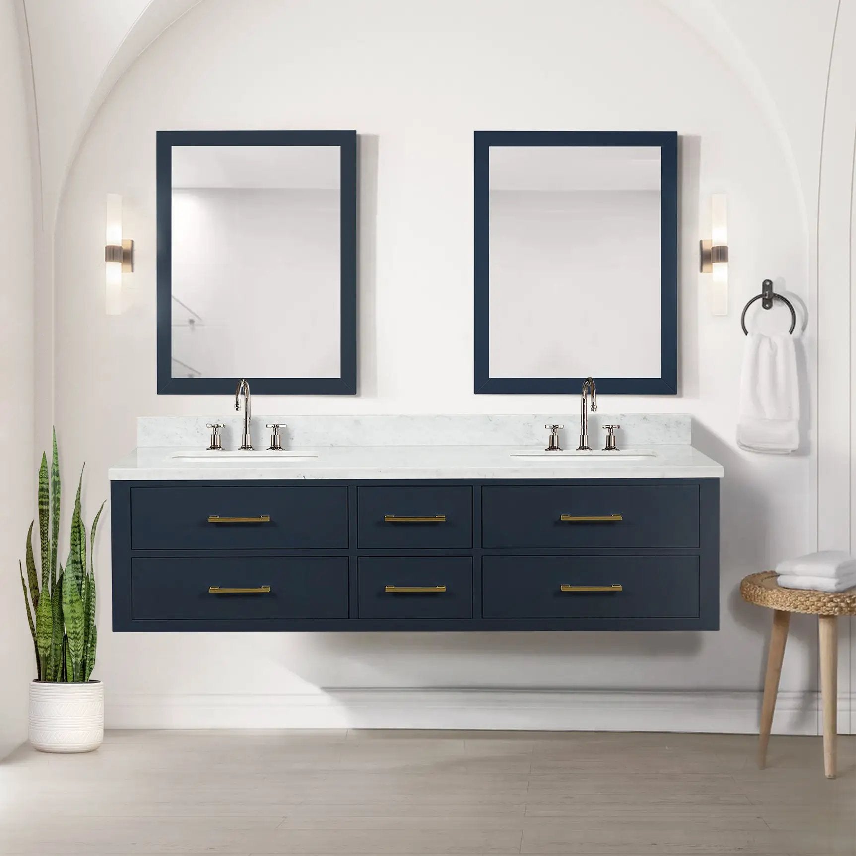 blue vanity