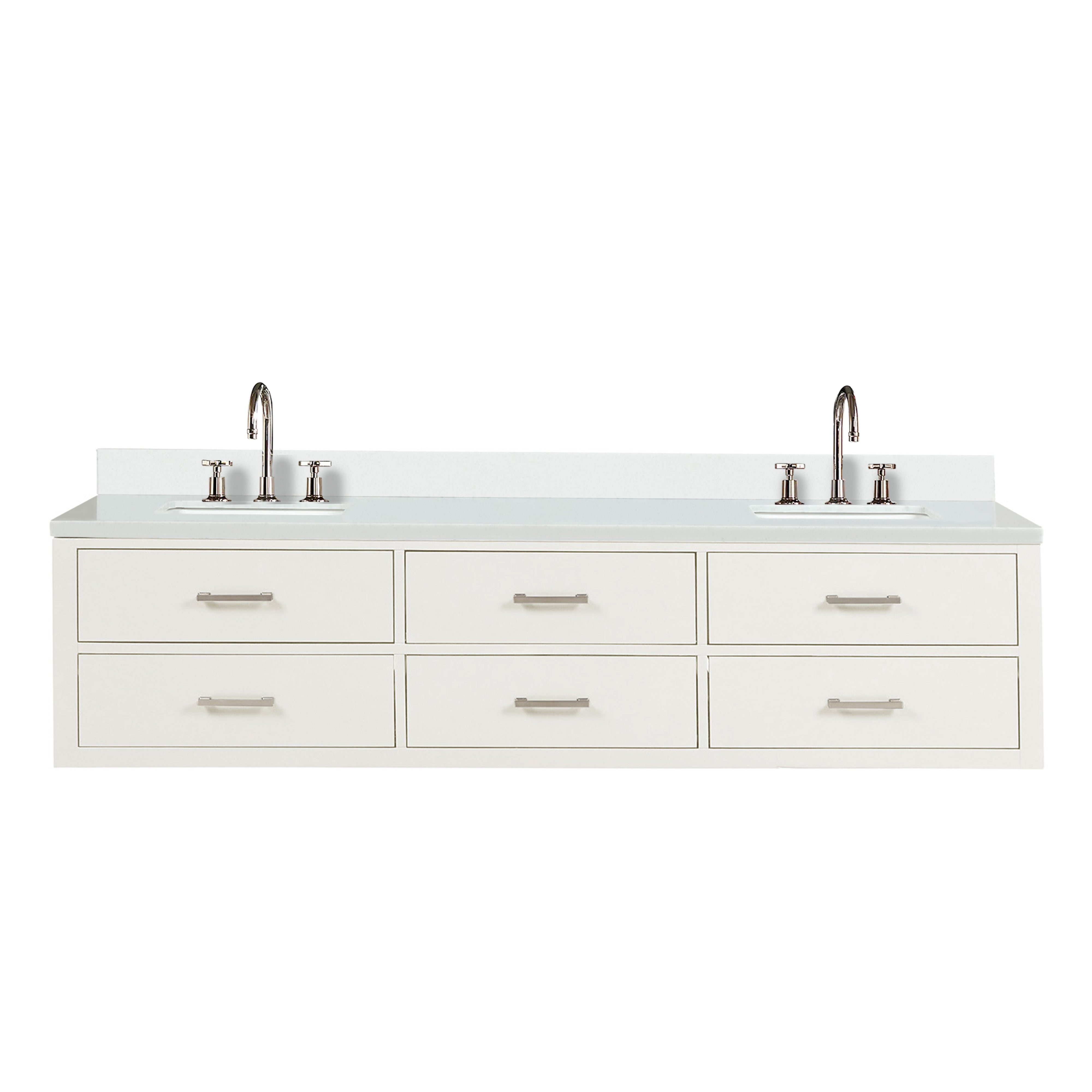 Lexora Castor 80 in W x 22 in D Double Bath Vanity