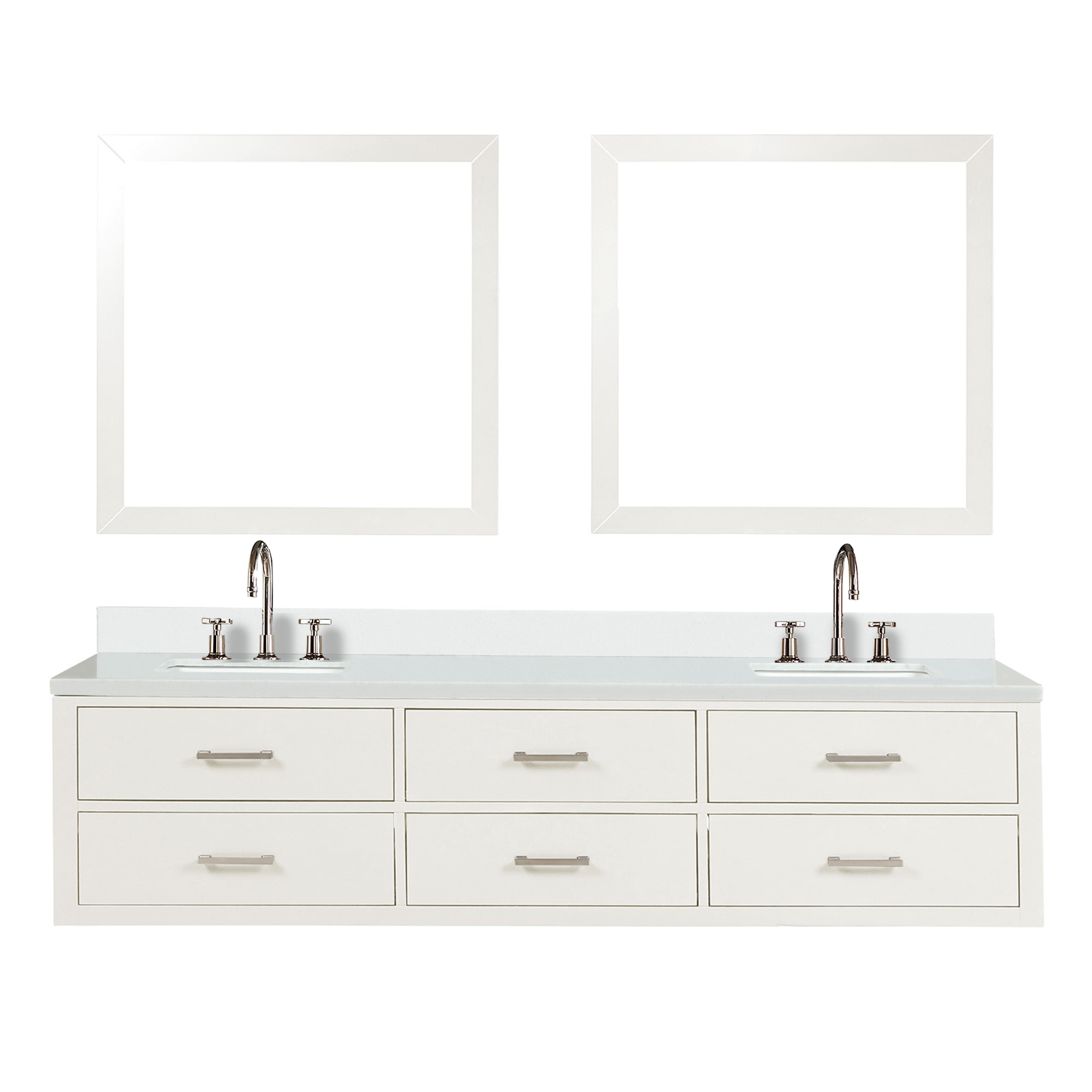 Lexora Castor 80 in W x 22 in D Double Bath Vanity