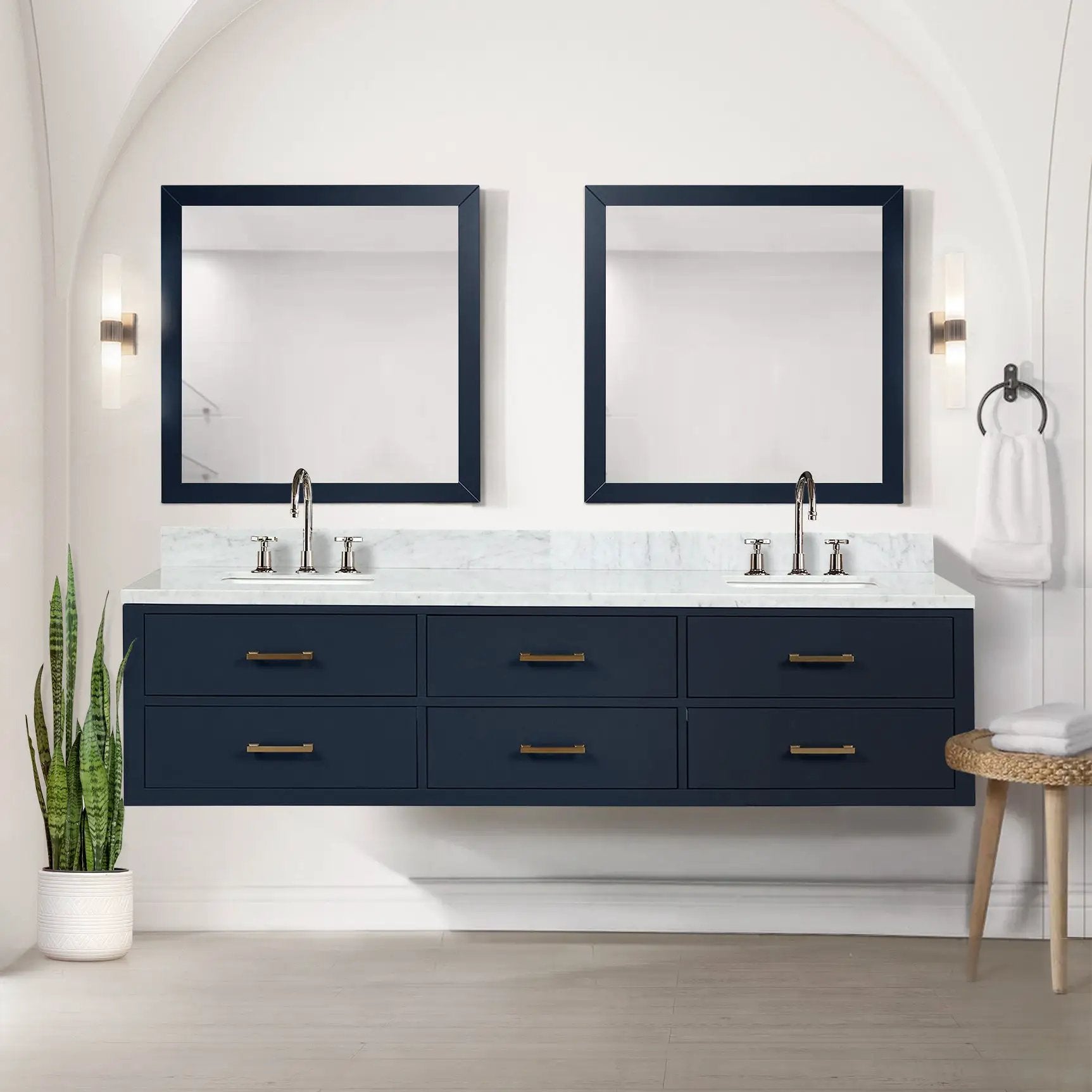 blue vanity