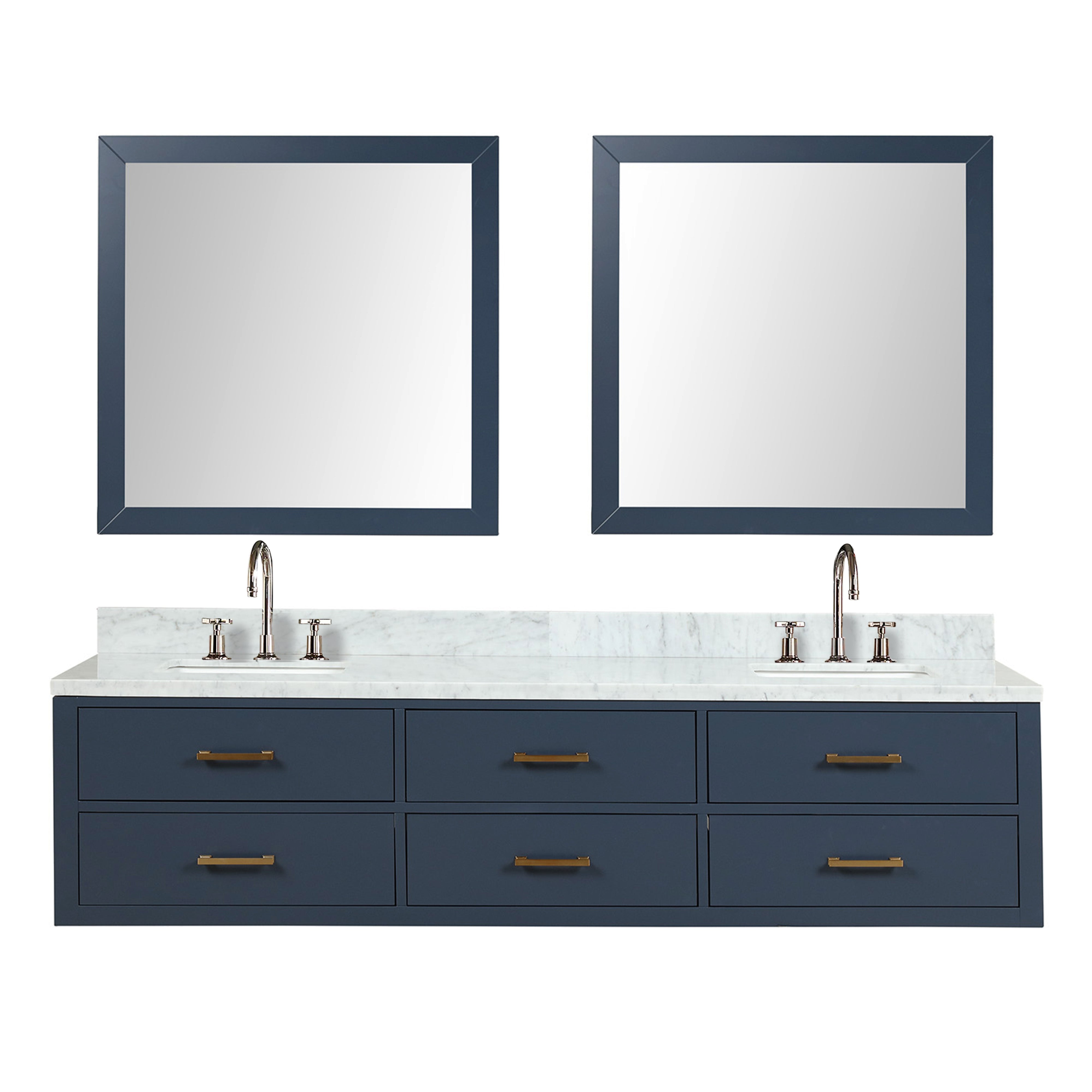 Lexora Castor 80 in W x 22 in D Double Bath Vanity
