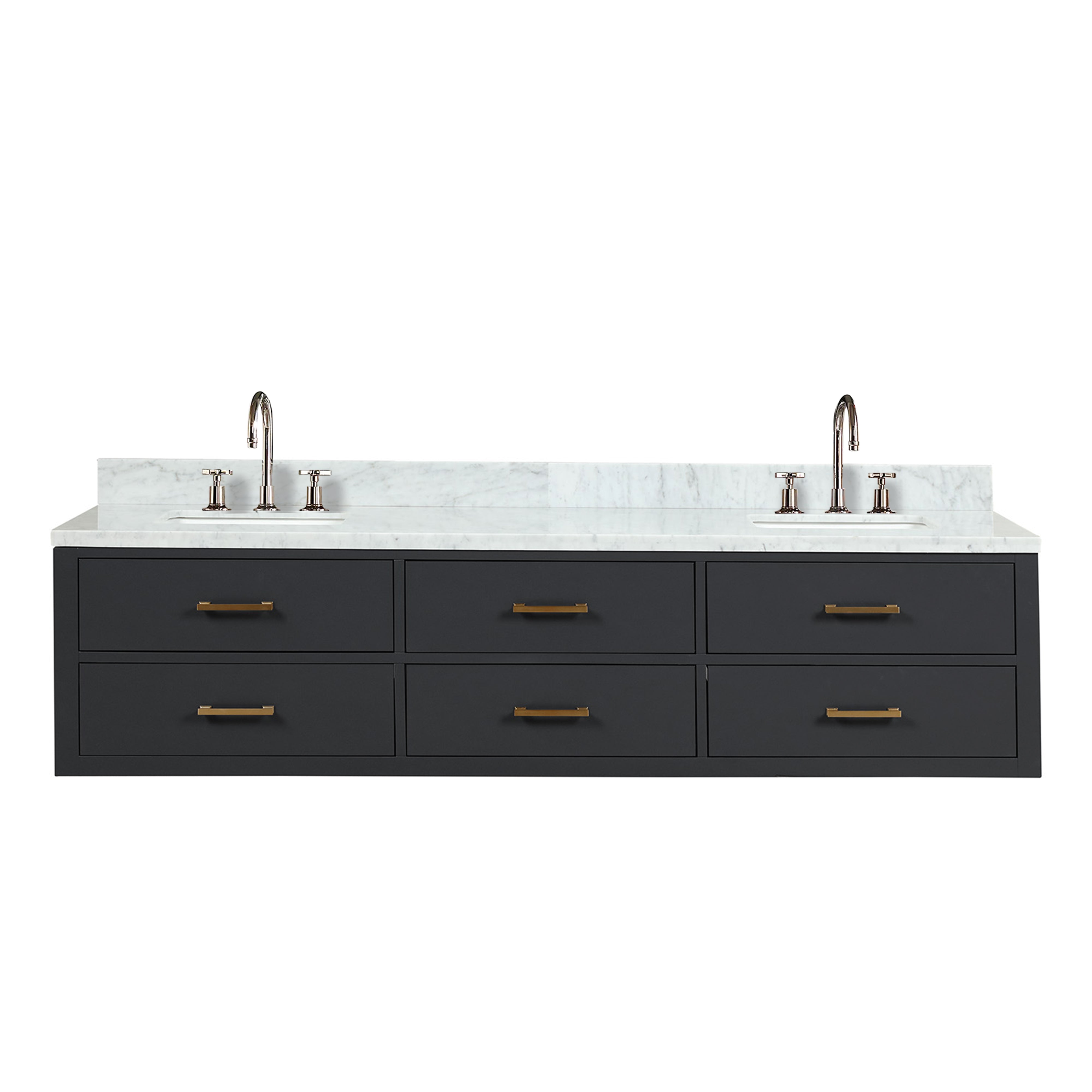 Lexora Castor 80 in W x 22 in D Double Bath Vanity