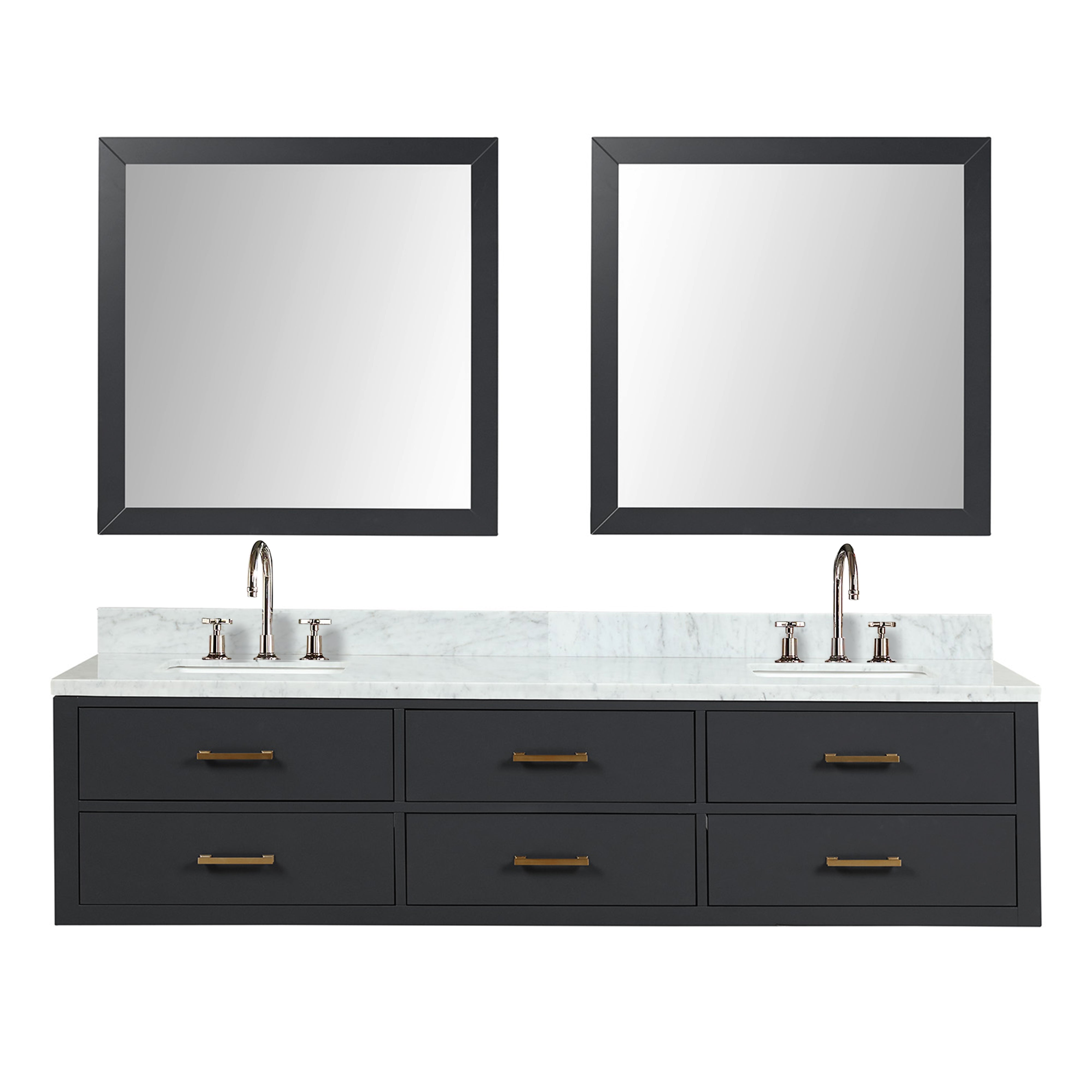 Lexora Castor 80 in W x 22 in D Double Bath Vanity