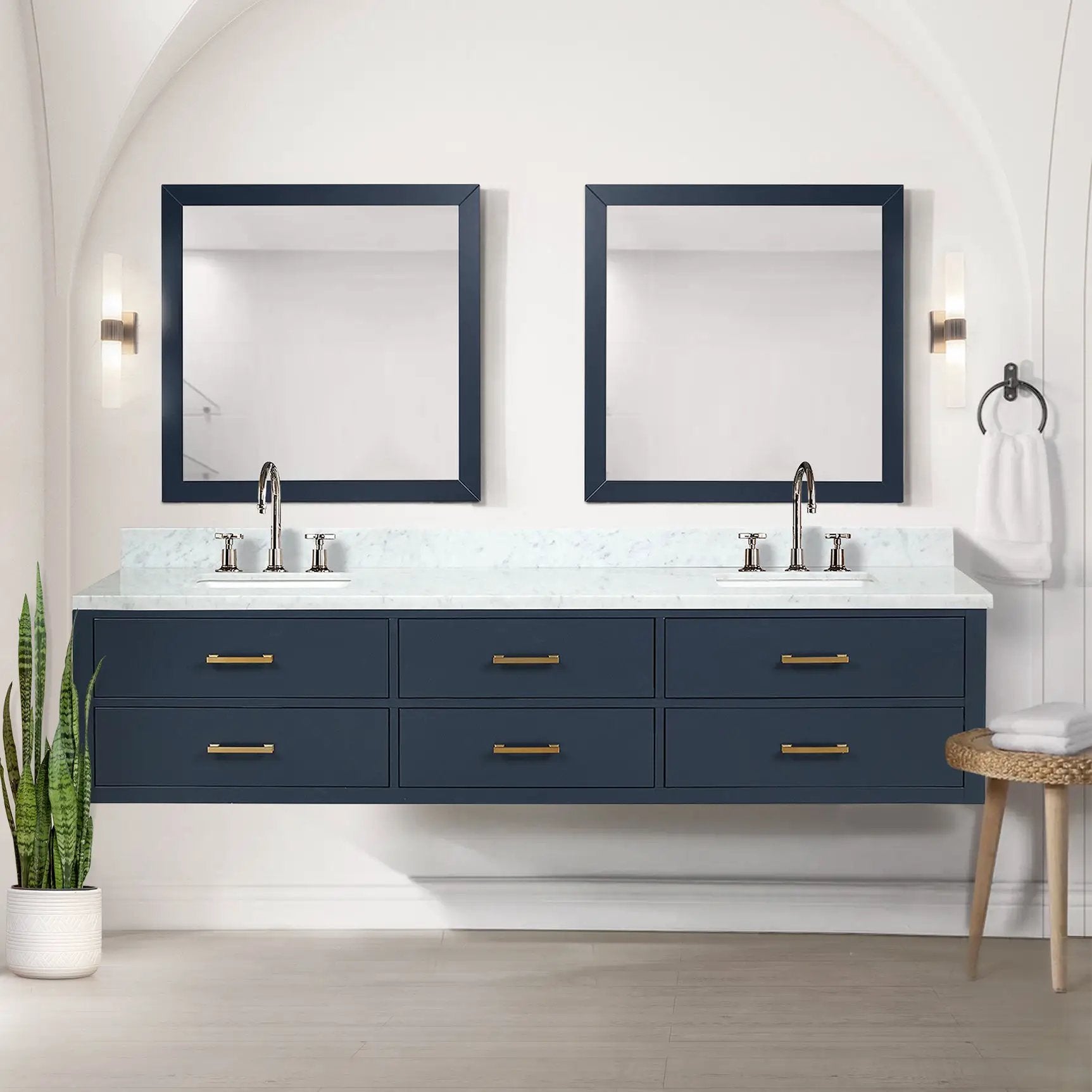 blue vanity