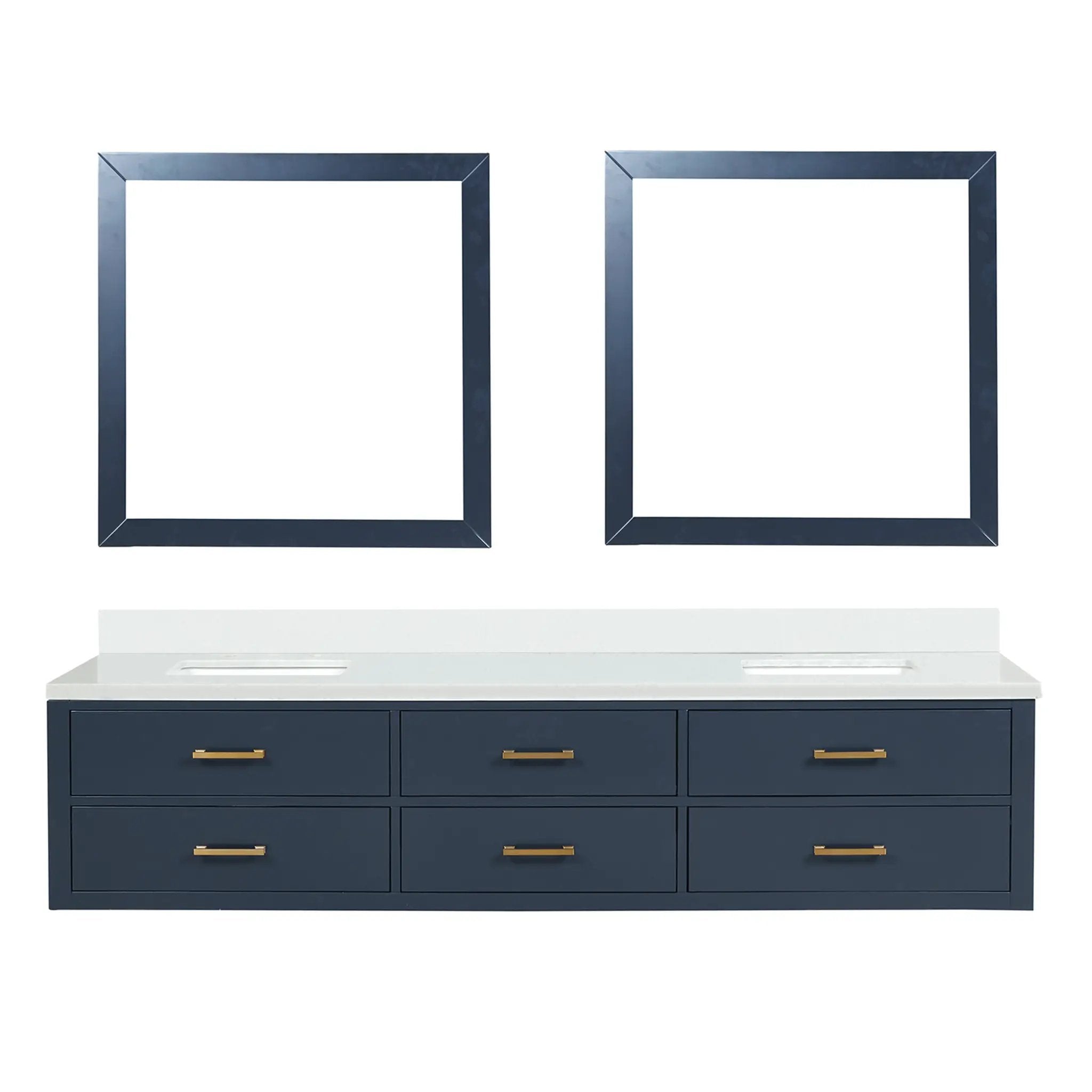 Lexora Castor 84 in W x 22 in D Double Bath Vanity by Lexora