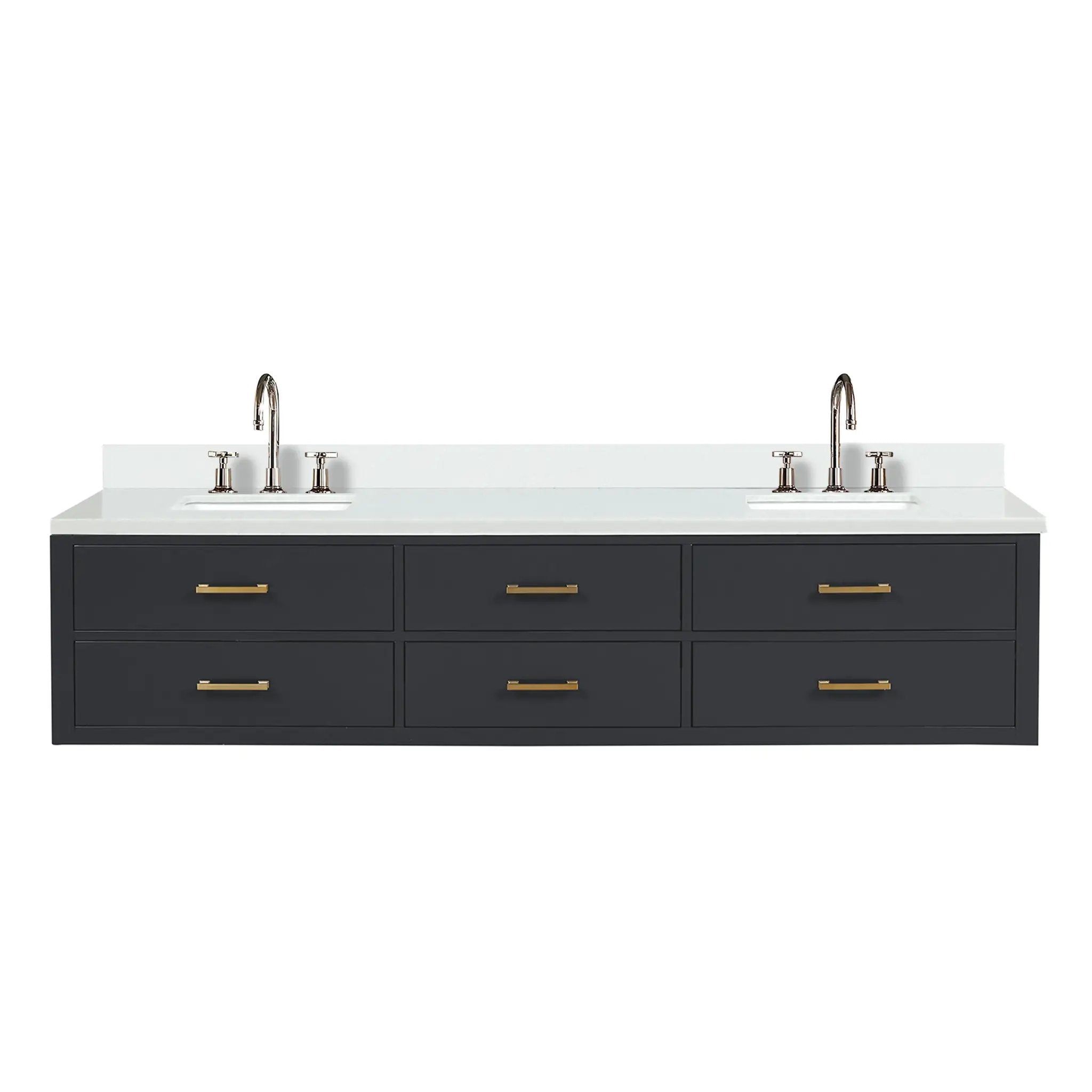 Lexora Castor 84 in W x 22 in D Double Bath Vanity by Lexora
