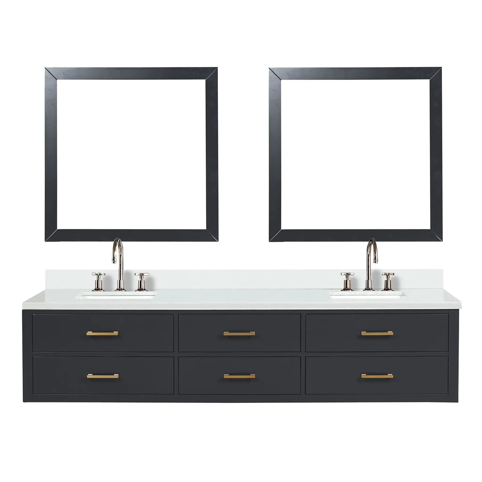 Lexora Castor 84 in W x 22 in D Double Bath Vanity by Lexora