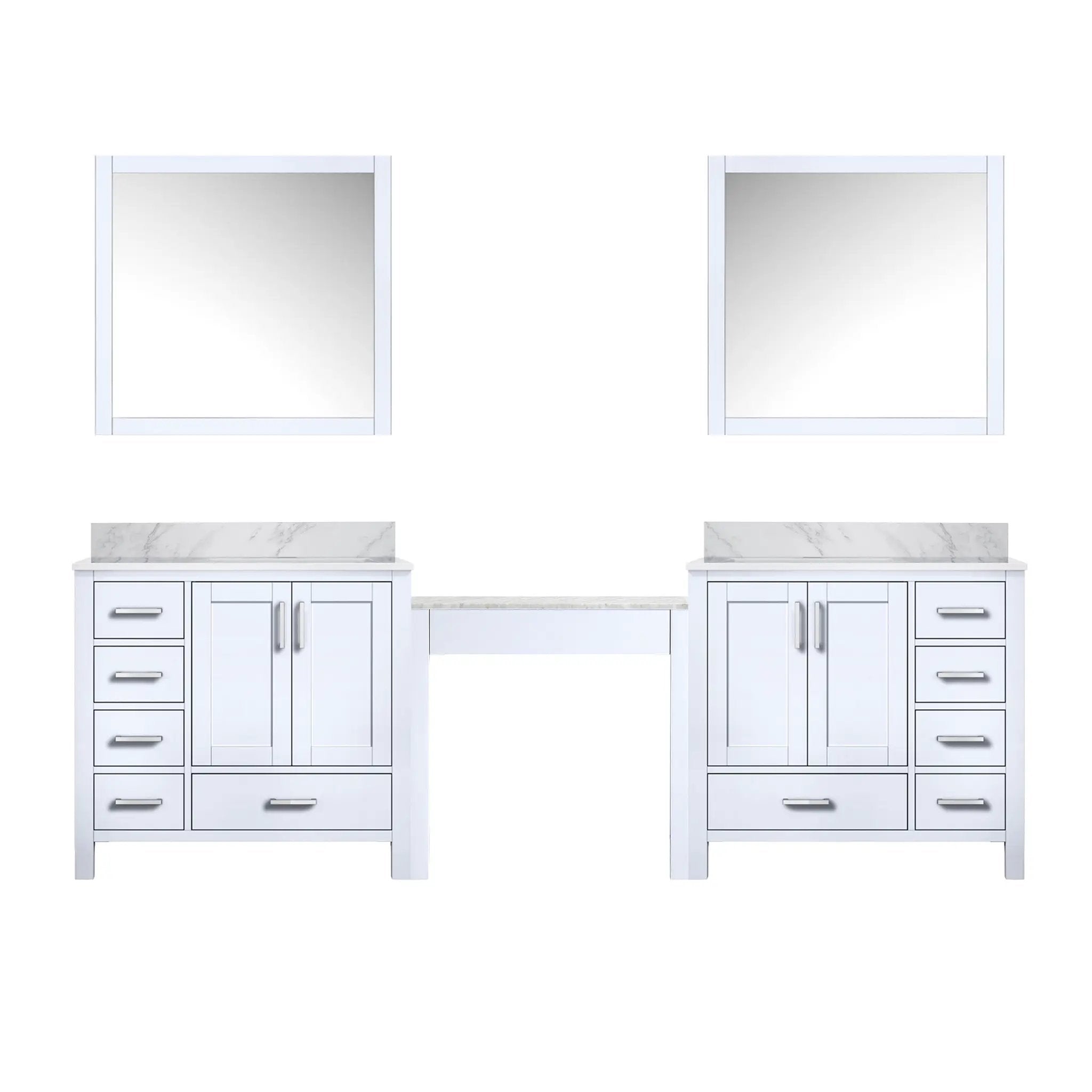 Lexora Coraline 102 in W x 22 in D Double Bath Vanity with Carrara Marble Top by Lexora
