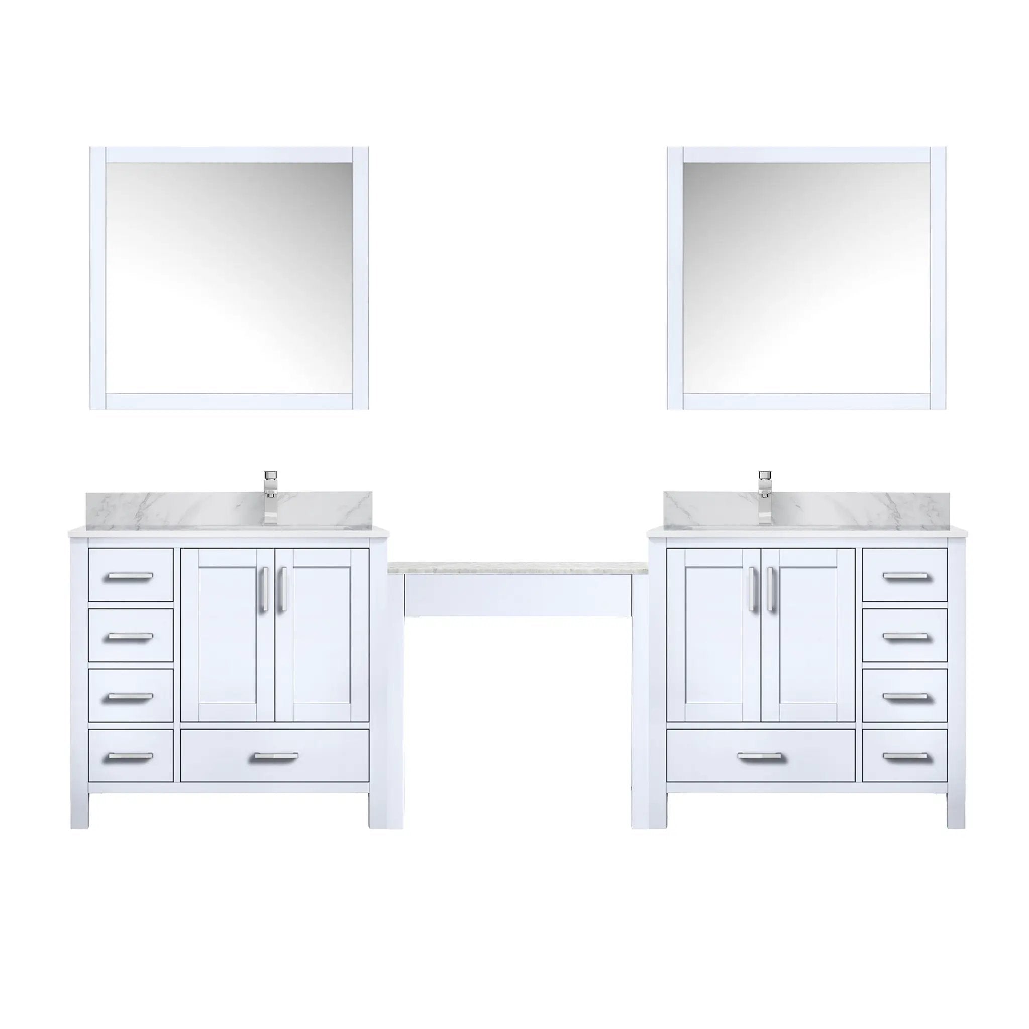 Lexora Coraline 102 in W x 22 in D Double Bath Vanity with Carrara Marble Top by Lexora