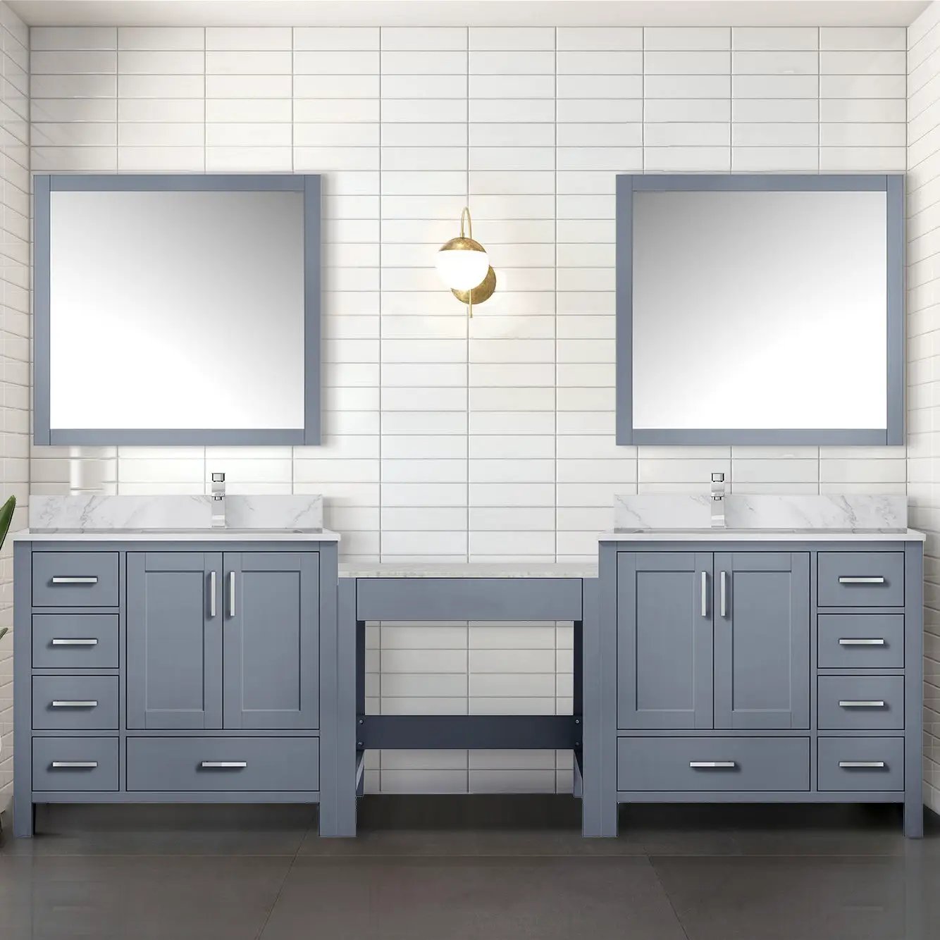 dark grey vanity
