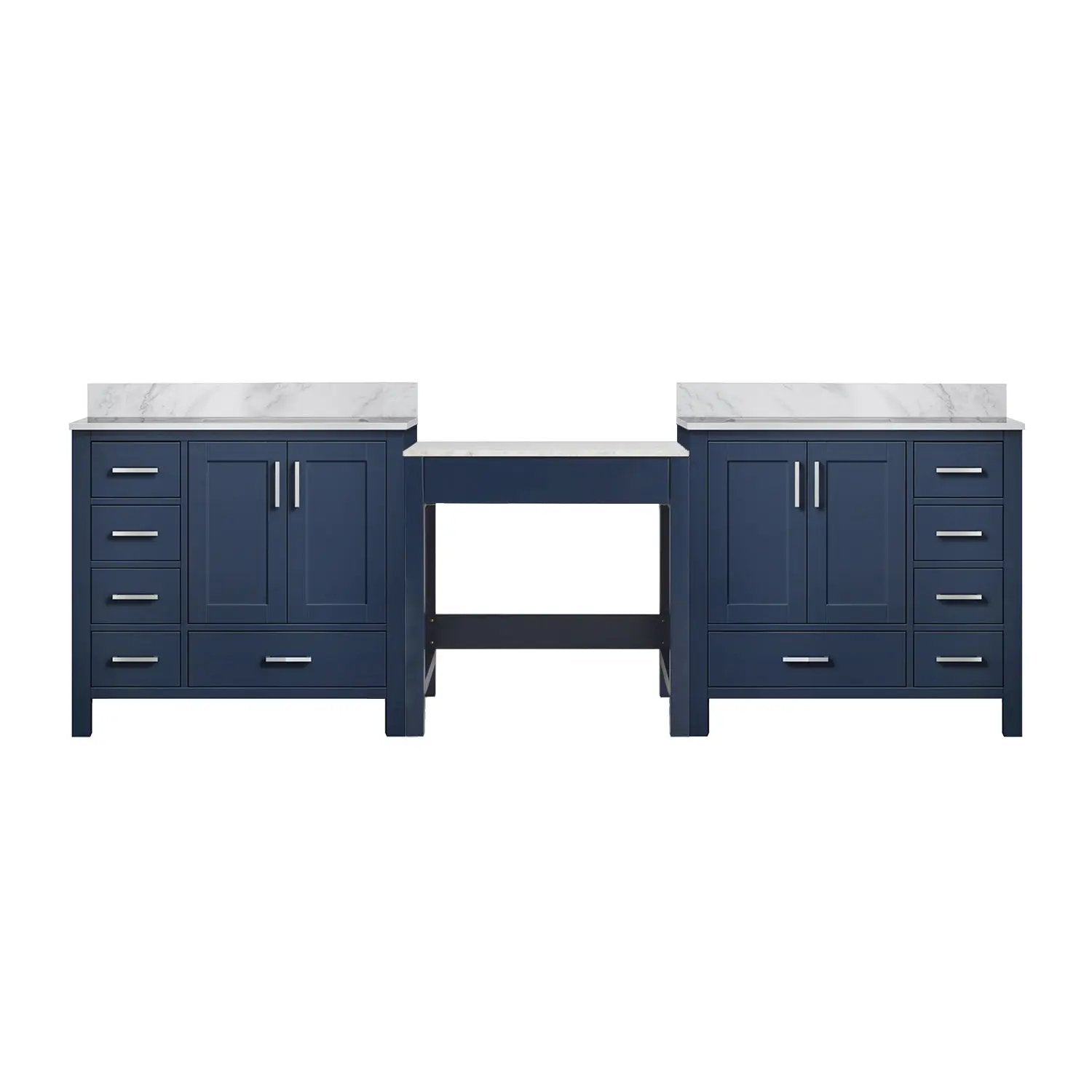 Lexora Coraline 102 in W x 22 in D Double Bath Vanity with Carrara Marble Top by Lexora