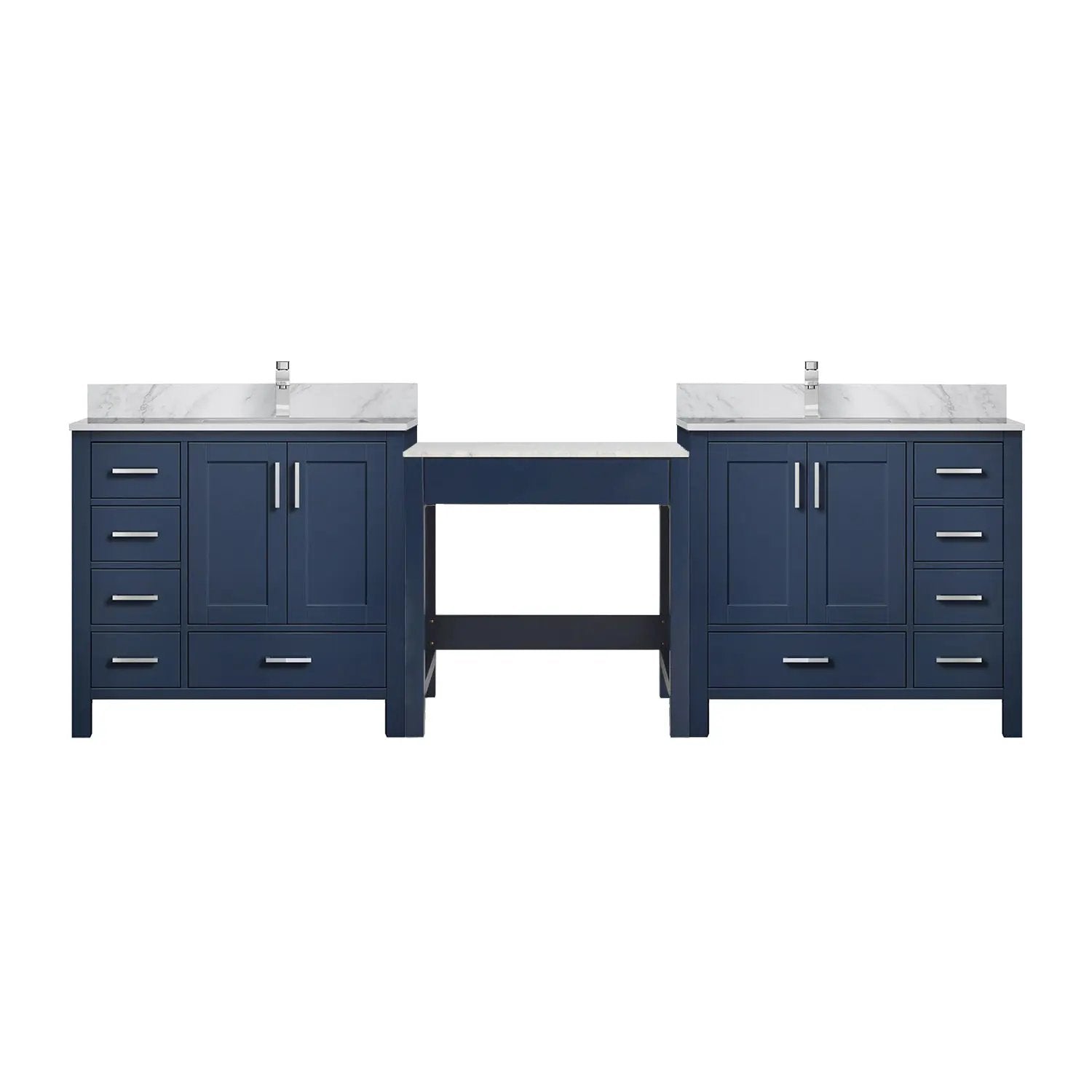 Lexora Coraline 102 in W x 22 in D Double Bath Vanity with Carrara Marble Top by Lexora