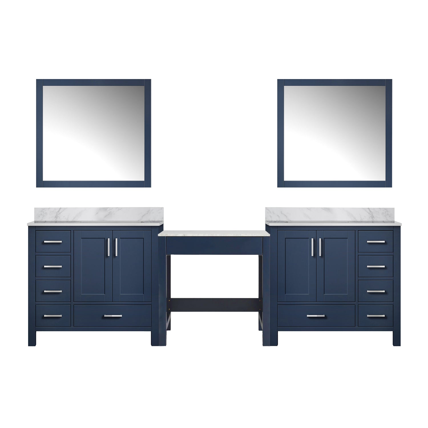 Lexora Coraline 102 in W x 22 in D Double Bath Vanity with Carrara Marble Top