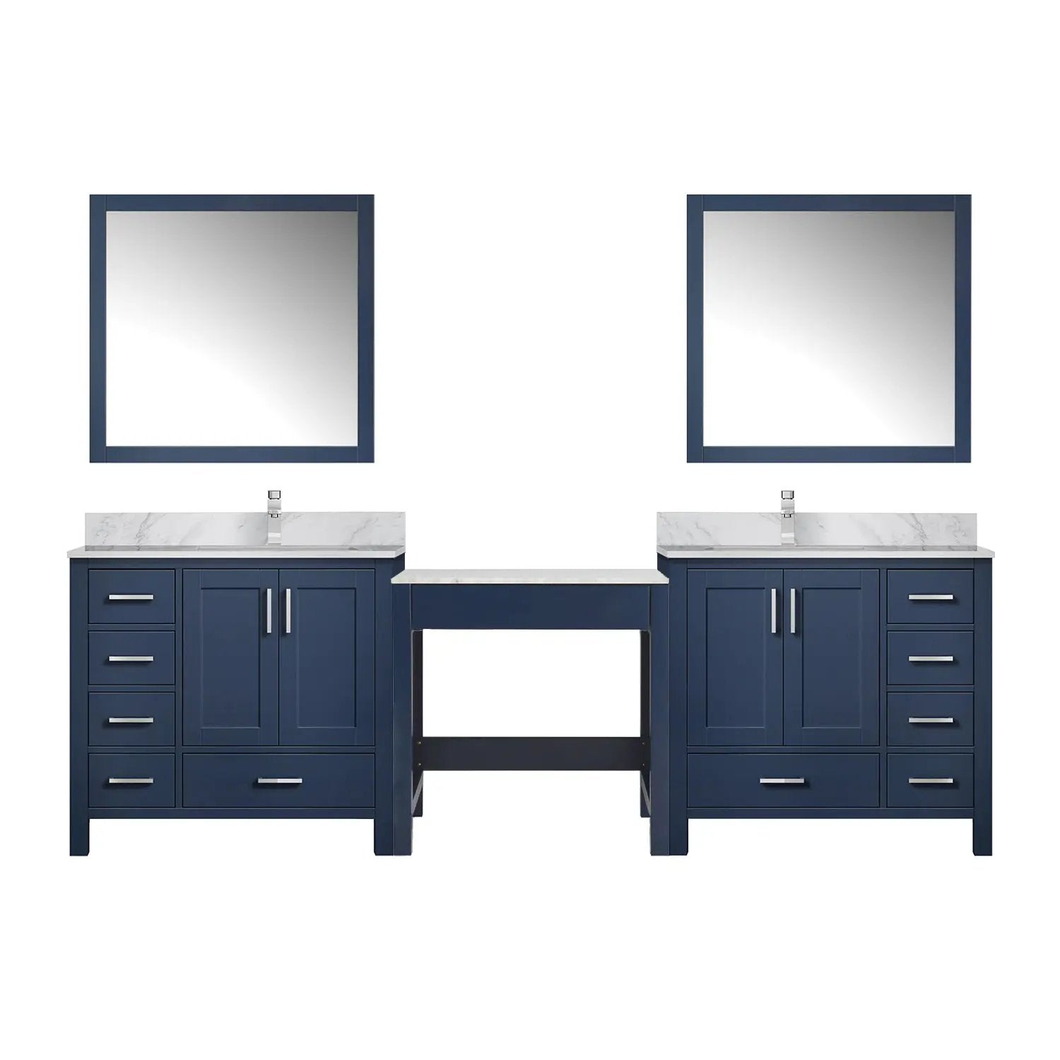 Lexora Coraline 102 in W x 22 in D Double Bath Vanity with Carrara Marble Top by Lexora