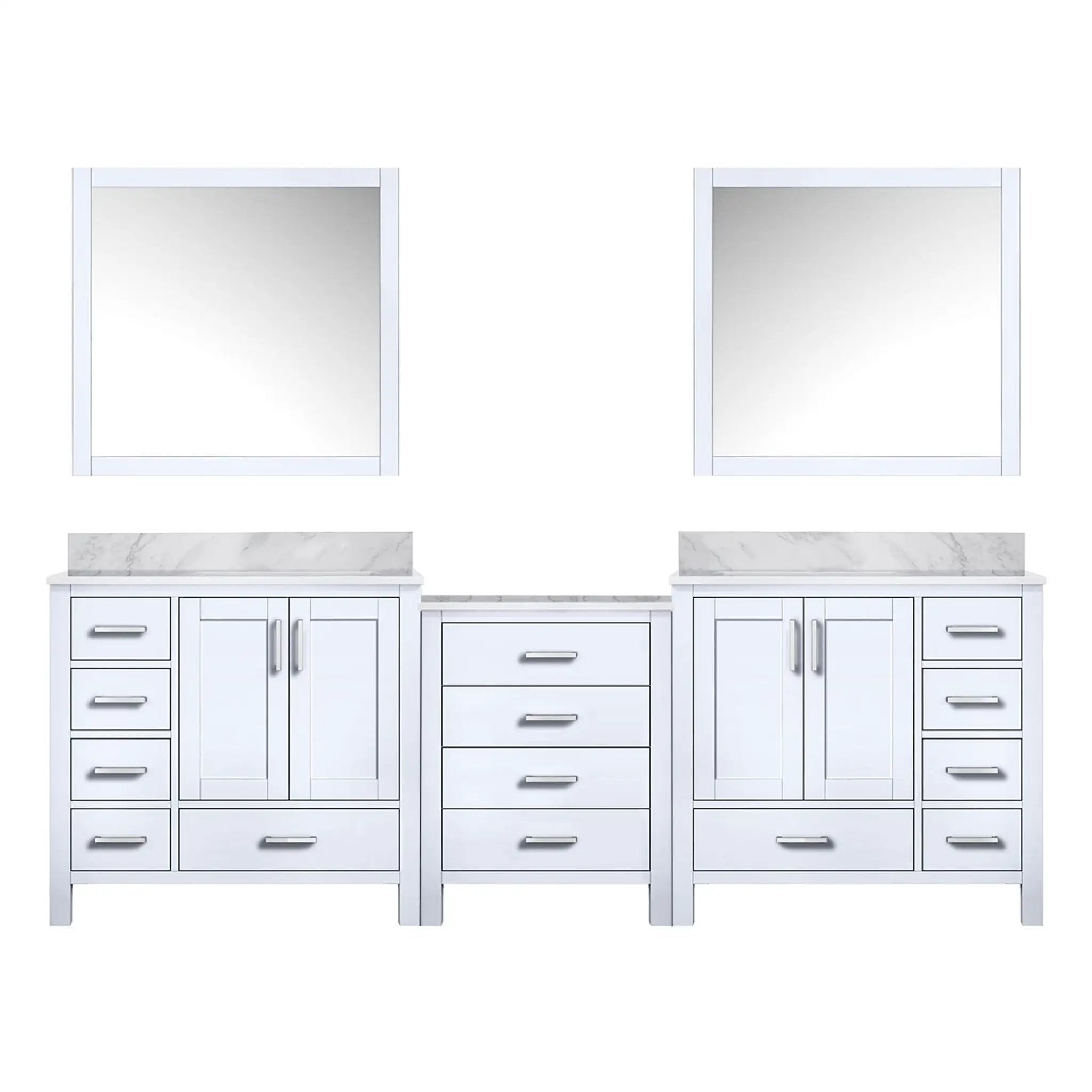 Lexora Coraline 92 in W x 22 in D Double Bath Vanity with Carrara Marble Top by Lexora