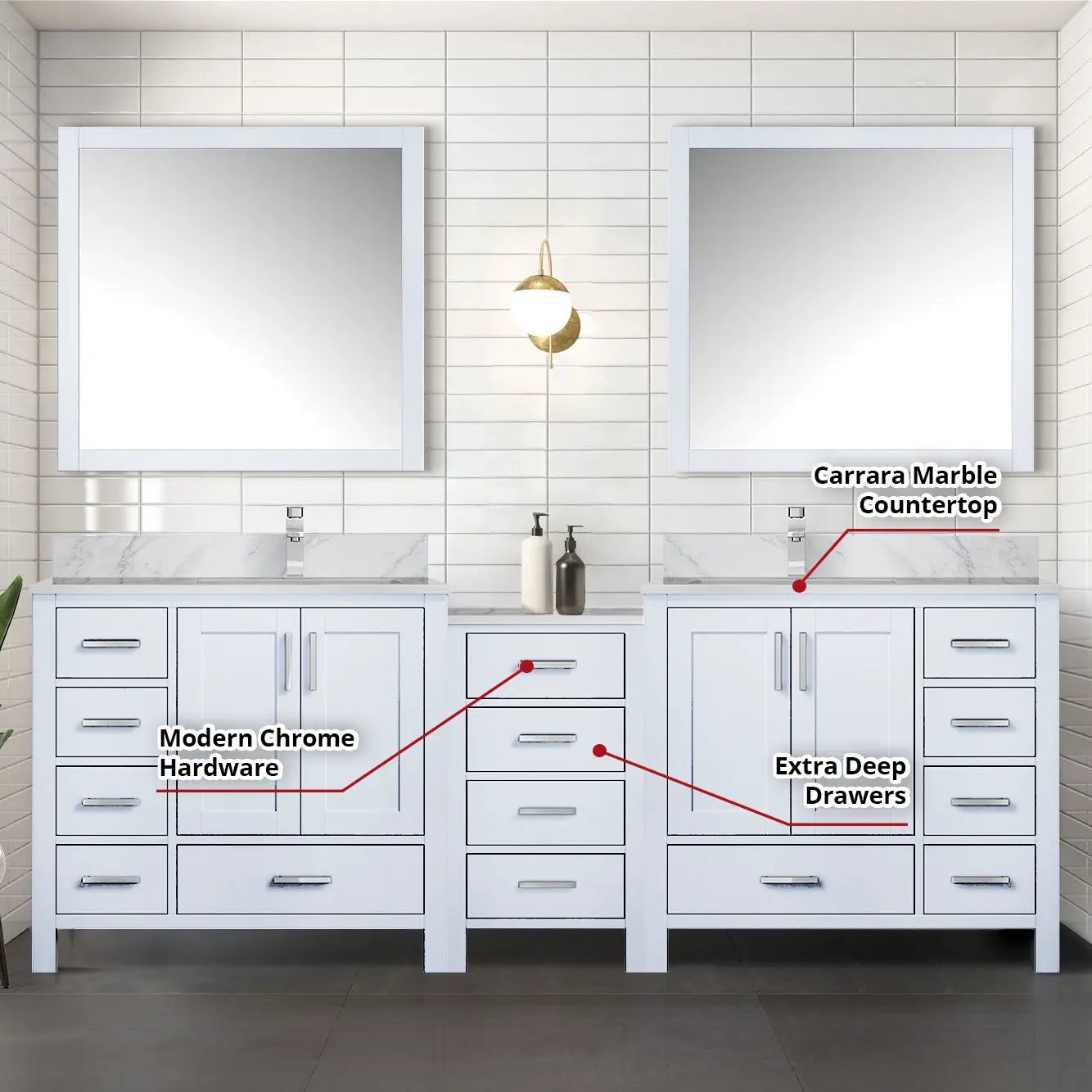 white vanity