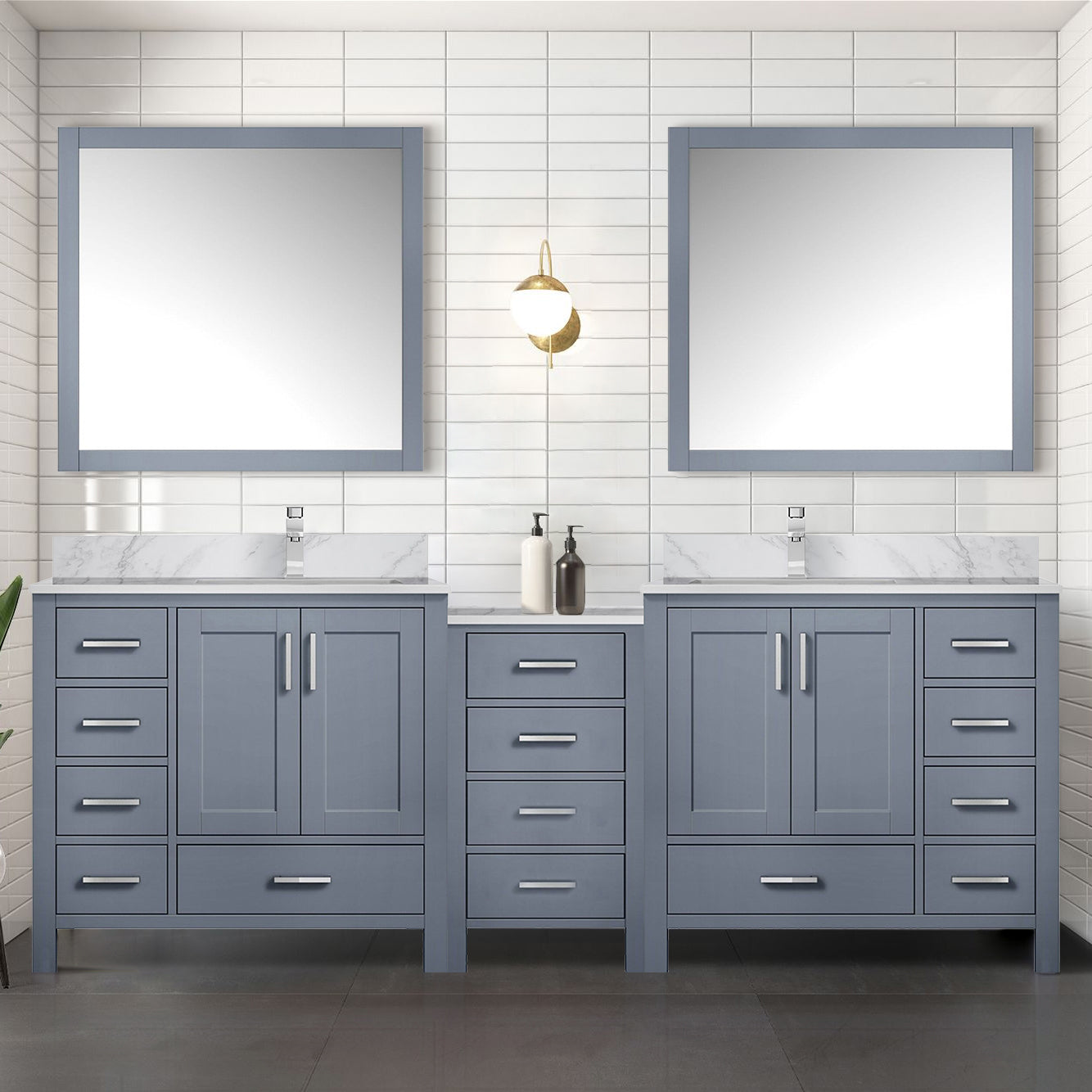 dark grey vanity