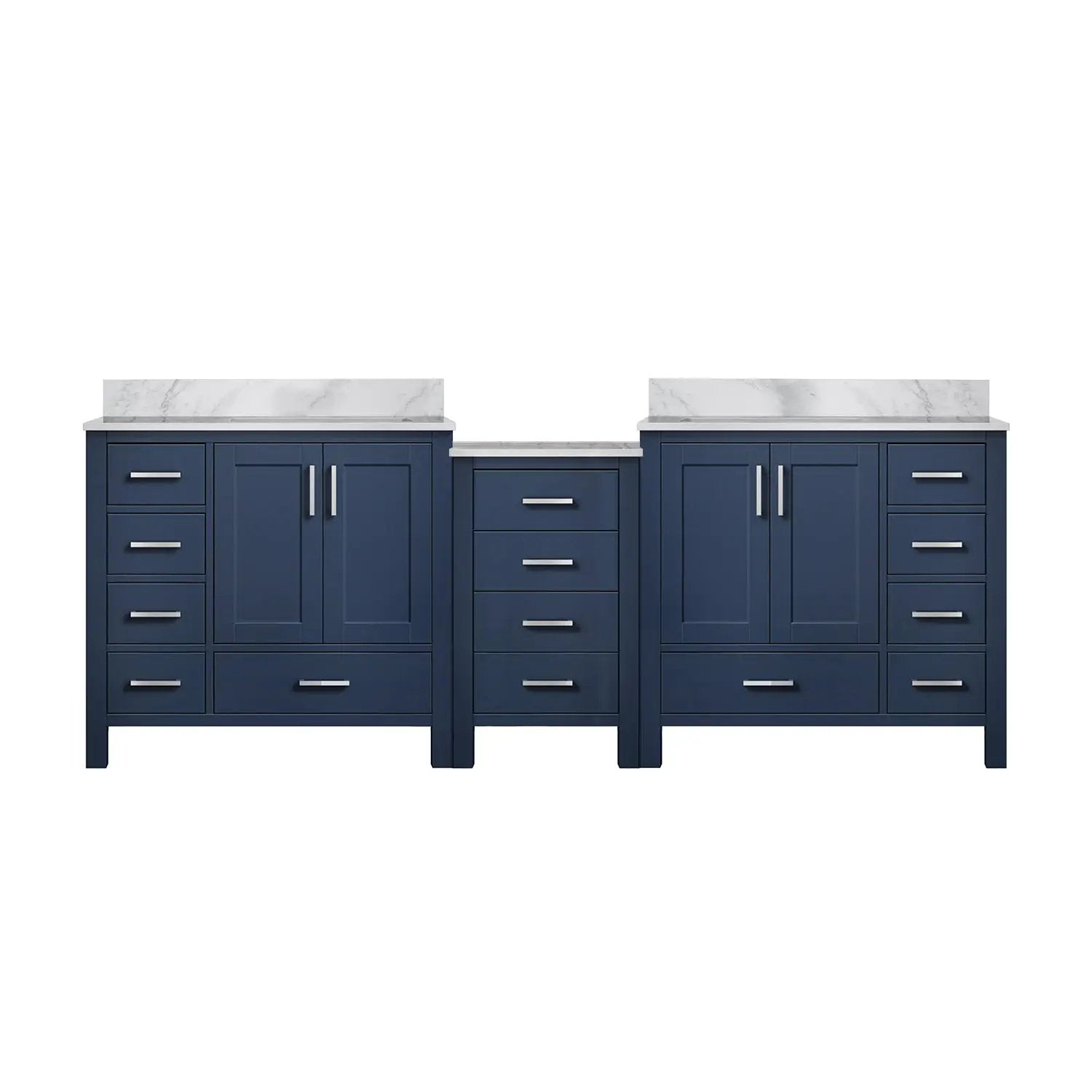Lexora Coraline 92 in W x 22 in D Double Bath Vanity with Carrara Marble Top by Lexora