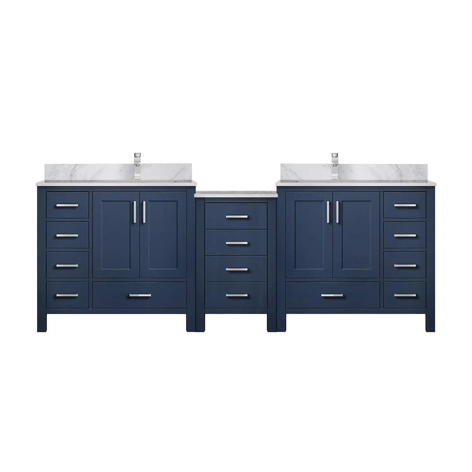 Lexora Coraline 92 in W x 22 in D Double Bath Vanity with Carrara Marble Top by Lexora
