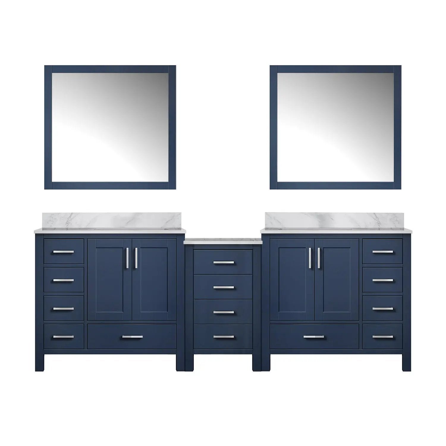 Lexora Coraline 92 in W x 22 in D Double Bath Vanity with Carrara Marble Top by Lexora
