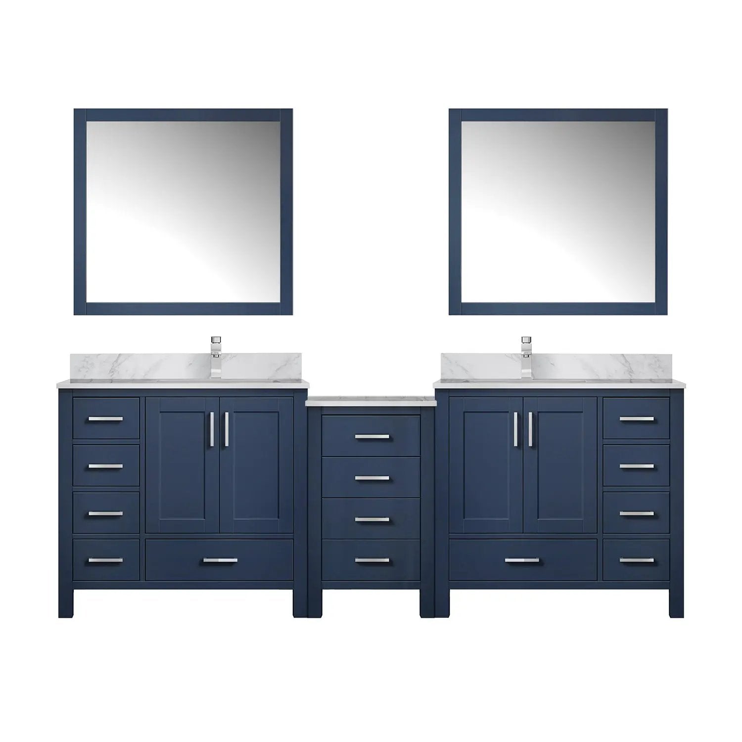 Lexora Coraline 92 in W x 22 in D Double Bath Vanity with Carrara Marble Top by Lexora